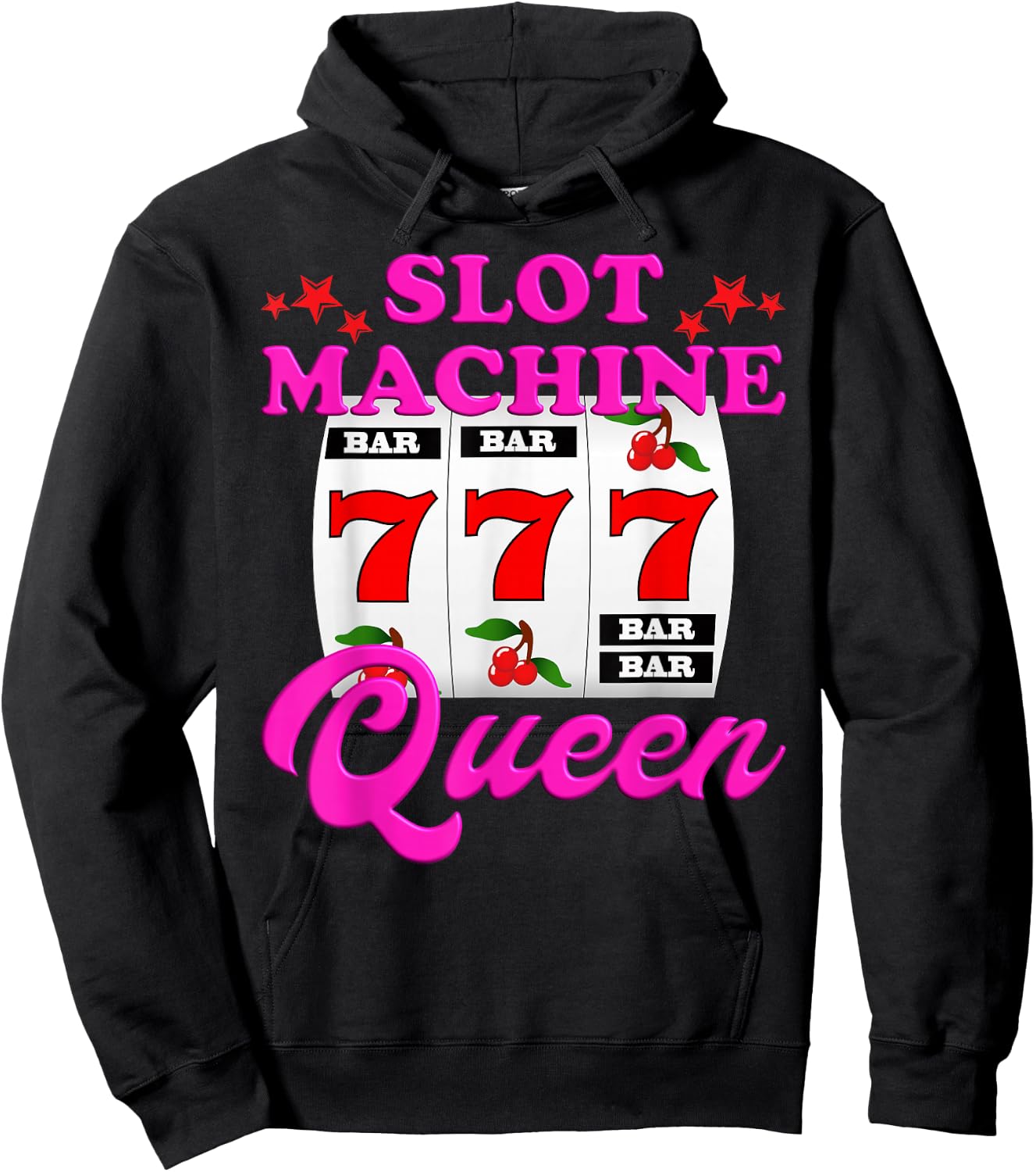 Slot Machine Queen Casino Las Vegas Gambling Casino Hoodie - Hoodie | Black
