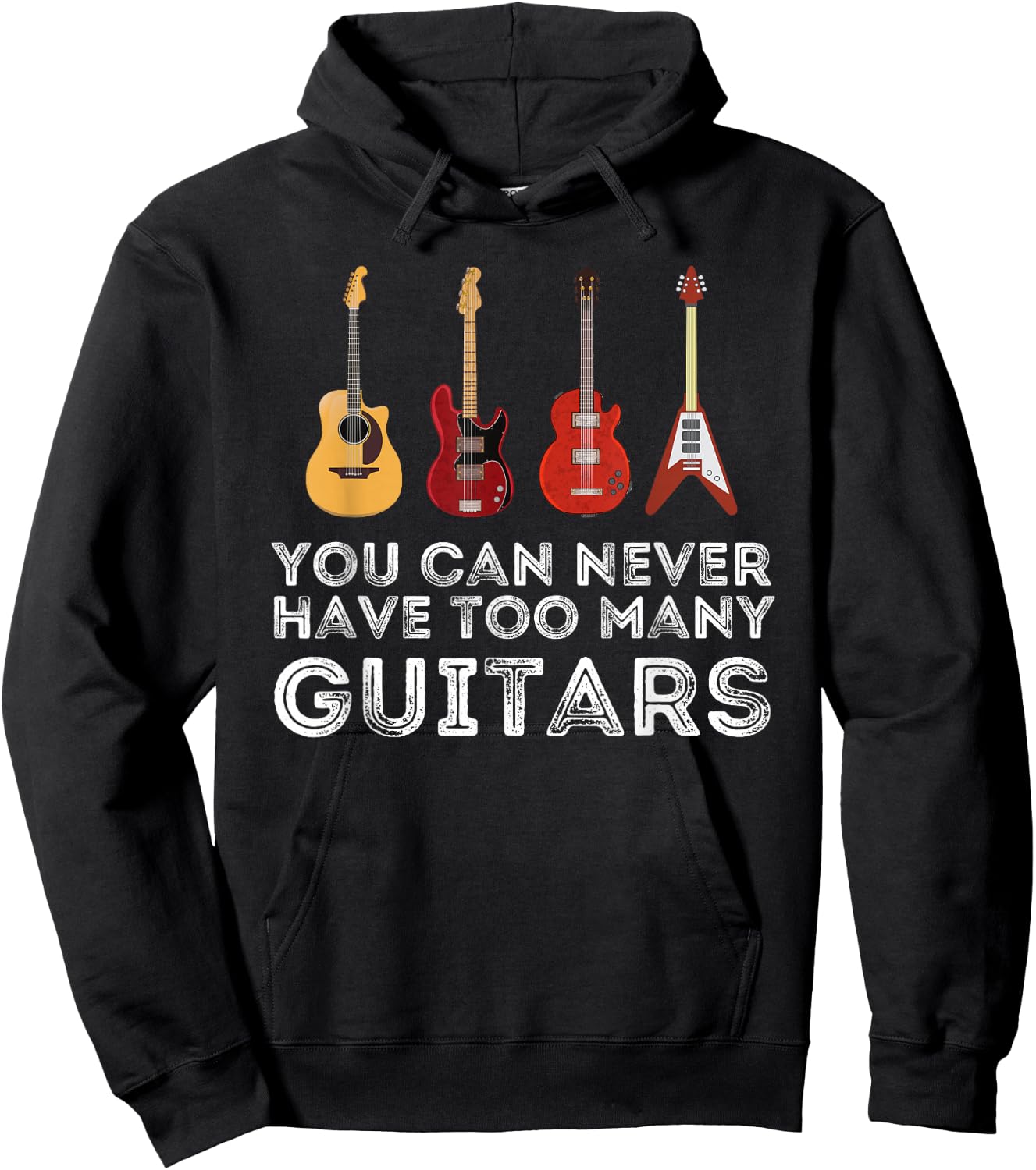 You Can Never Have Too Many Guitars Guitar Player Guitarist Small Hoodie - Hoodie | Black