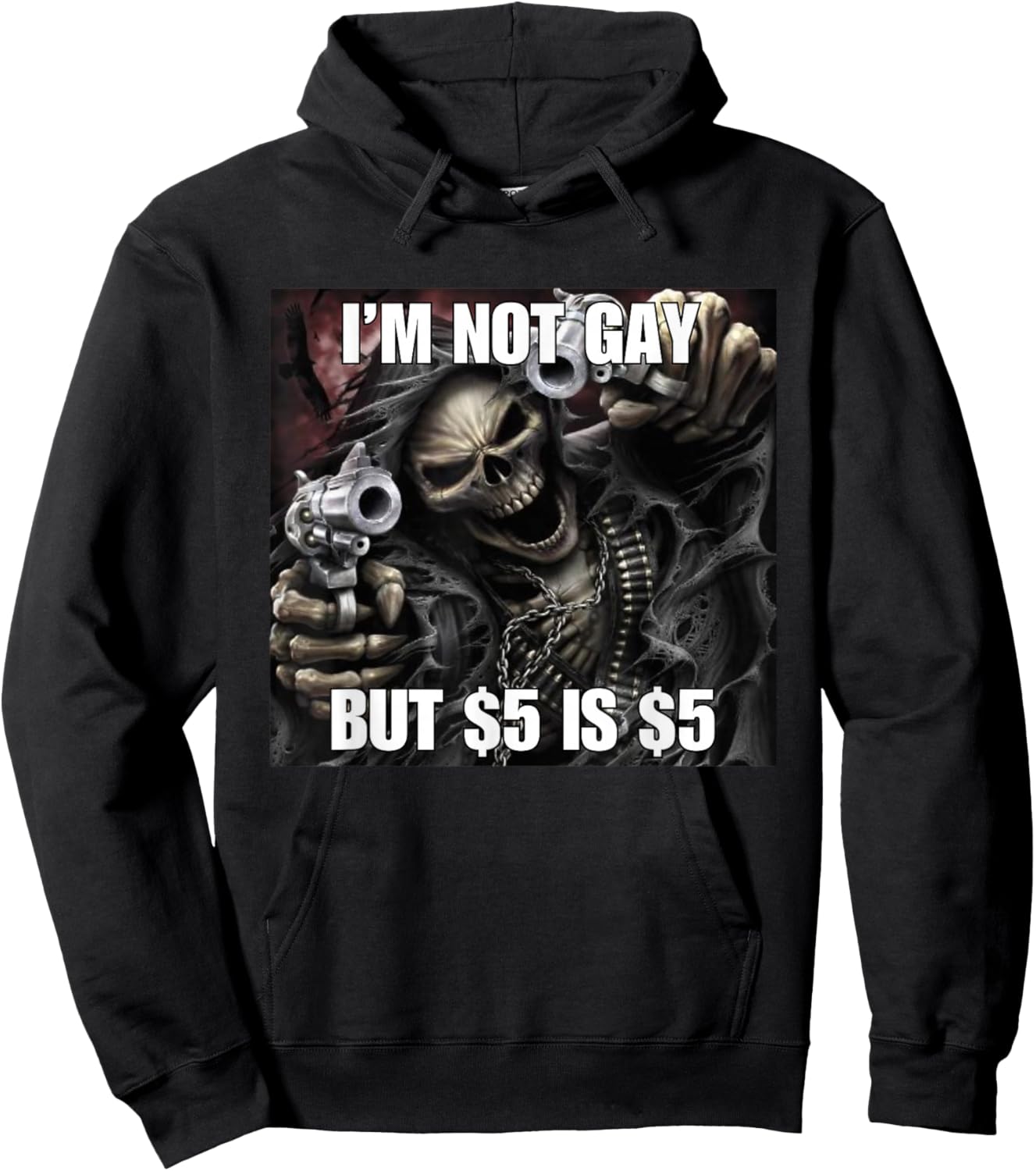 Homosexual Tendencies Gay Funny Cringe Hard Skeleton Meme Hoodie - Hoodie | Black