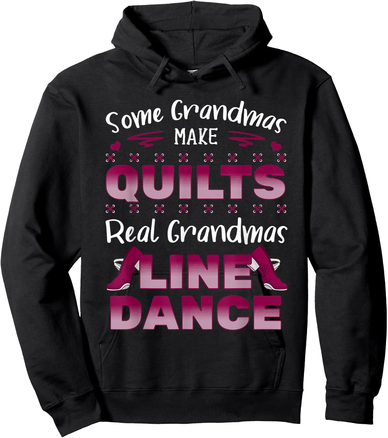 Line Dancing Choreographed Grandma Dancer Dance Teacher Men Women Kids Hoodie - Hoodie | Black