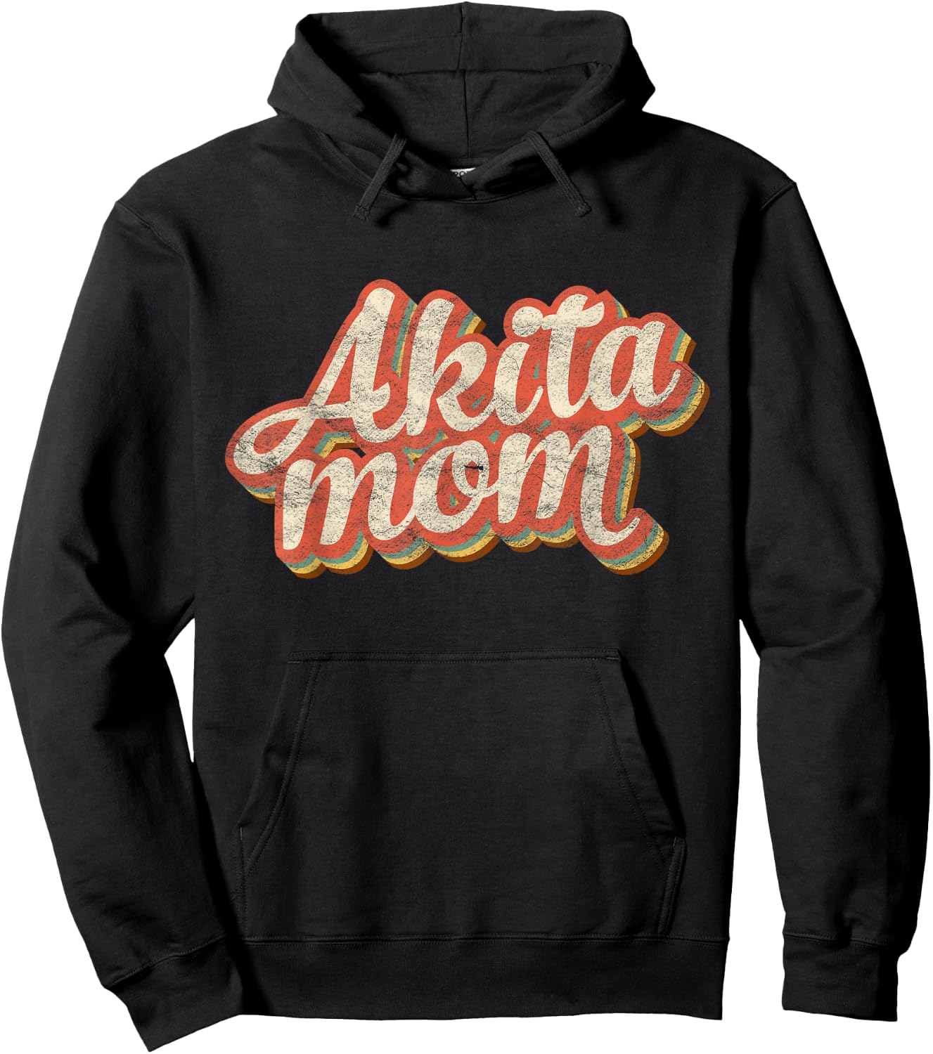 Vintage Akita Mom Gift Akita Mother Dog Lover Pet Mama Men Women Girls Kids Hoodie - Hoodie | Black