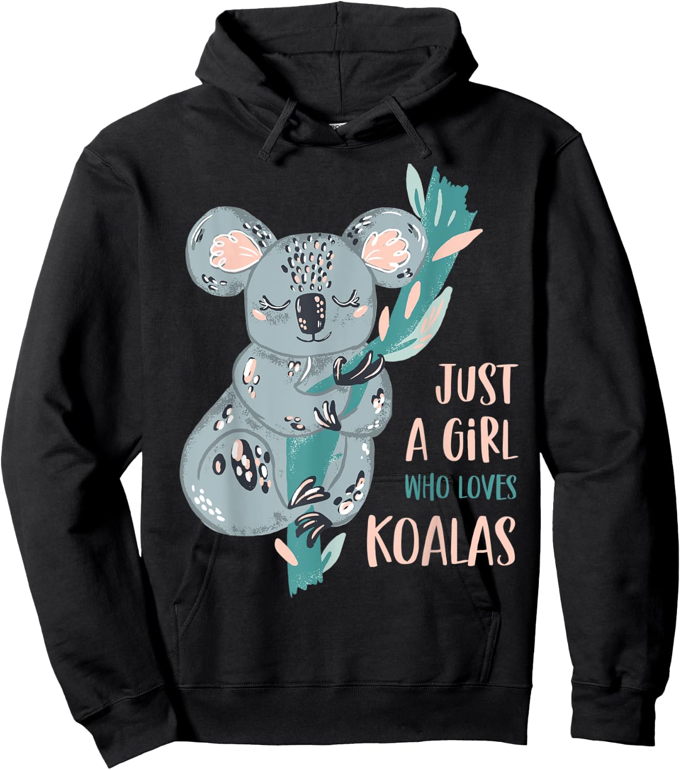 Just A Girl Who Loves Koala Bear Cute Gift Hoodie - Hoodie | Black