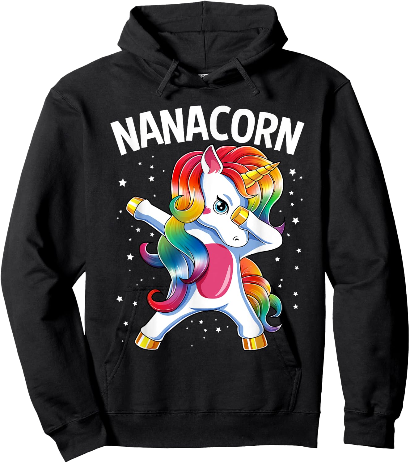 Nanacorn Dabbing Unicorn Nana Mother's Day Hoodie - Hoodie | Black