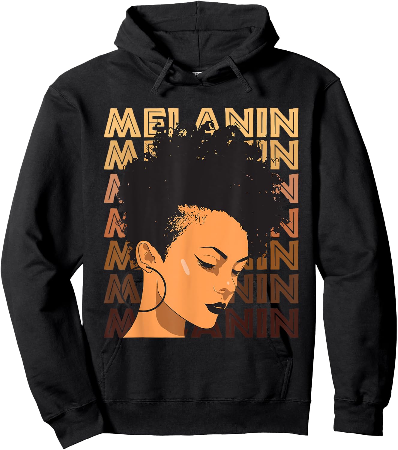 Black Strong Girl Afro Love Melanin African American Women Hoodie - Hoodie | Black