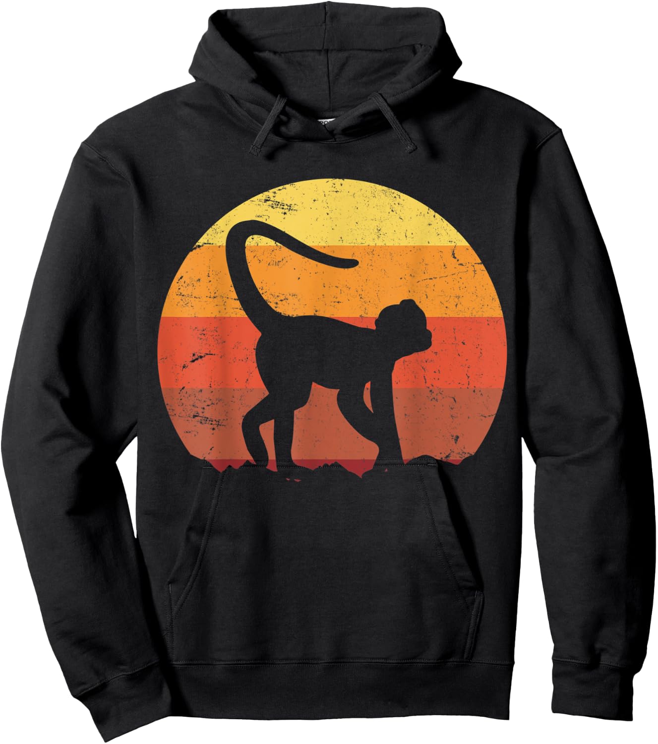 Spider Monkey Vintage Hoodie - Hoodie | Black