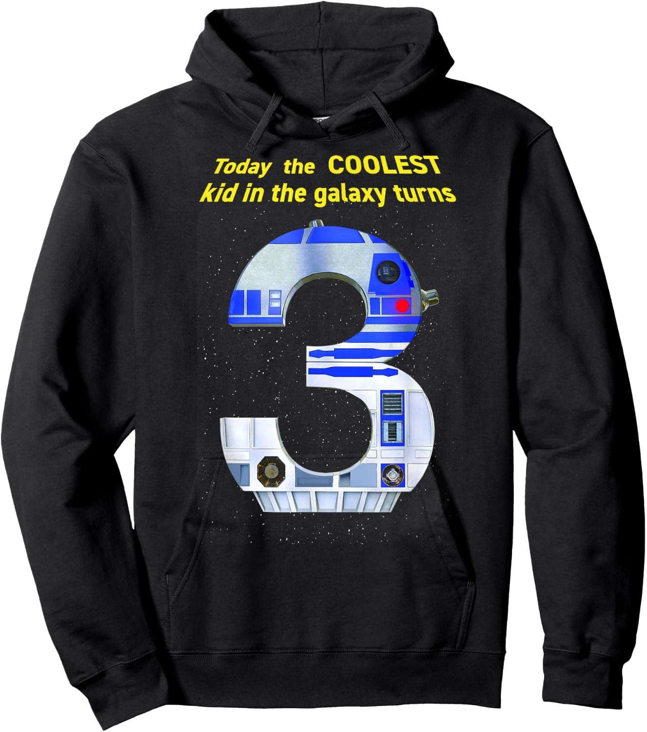 Star Wars R2 Cool Third Birthday Hoodie - Hoodie | Black