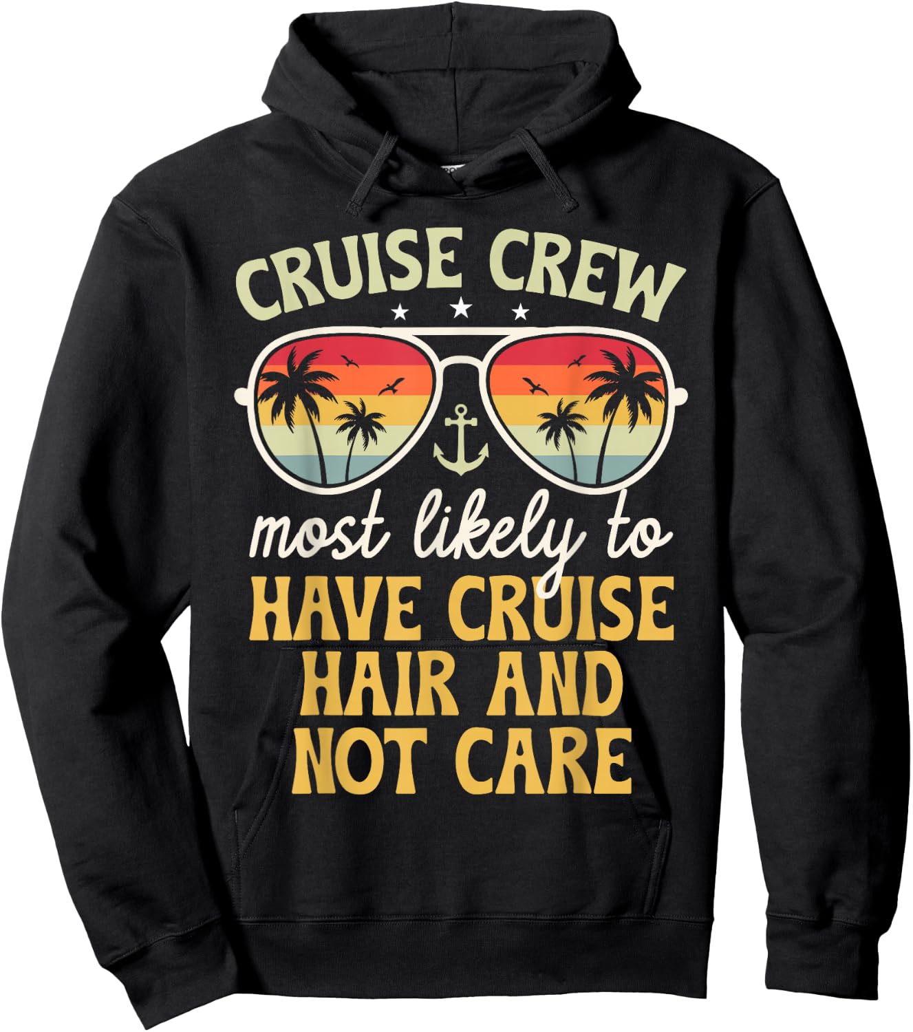 Most Likely To Have Cruise Hair Matching Family Cruise 2025 Hoodie - Hoodie | Black