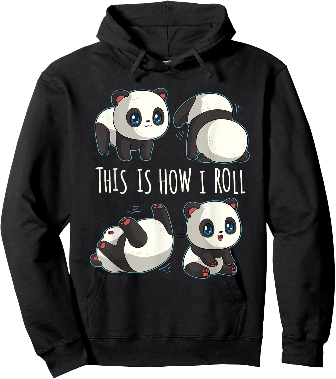 Cute Panda Shirts for Girls Little Bear Panda Gifts Hoodie - Hoodie | Black