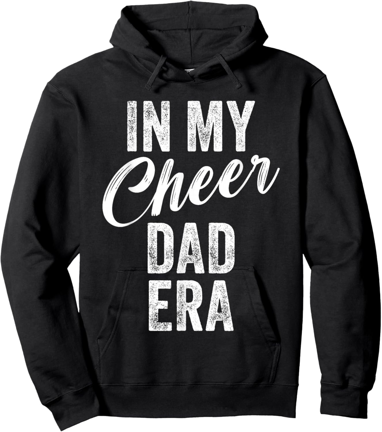 In My Cheer Dad Era Cheer Football Sports Dad Funny Hoodie - Hoodie | Black
