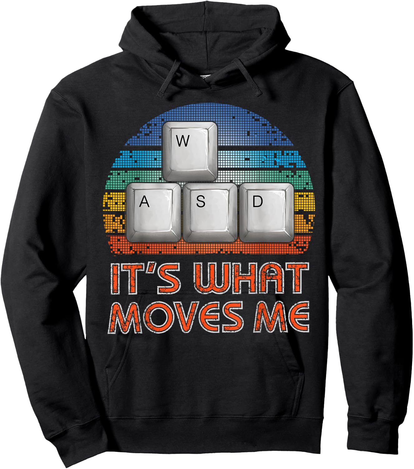 Vintage WASD PC Gamer - Classic Fit, Short Sleeve, Black - Gift & Boys Hoodie - Hoodie | Black