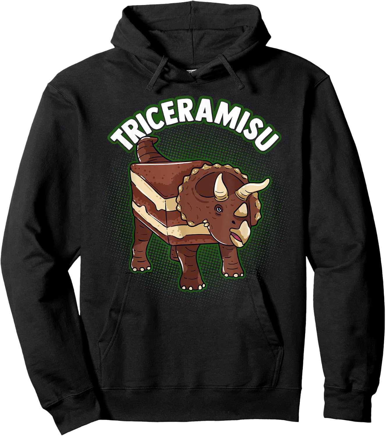 Triceramisu | Triceratops Dinosaur Lover Pastry Chef Pun Hoodie - Hoodie | Black