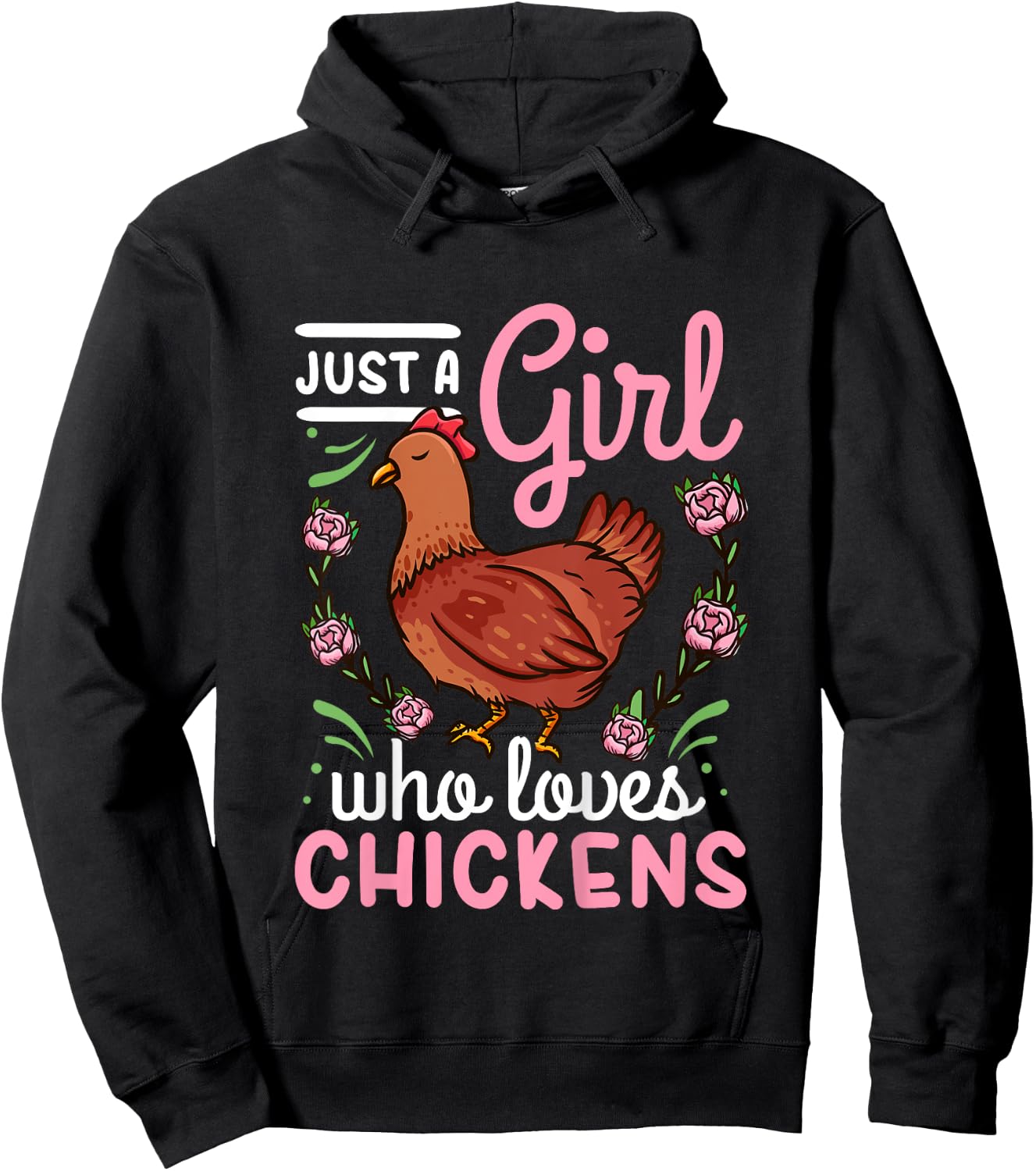 Chicken Lover Just a Girl Who Loves Chickens Hoodie - Hoodie | Black