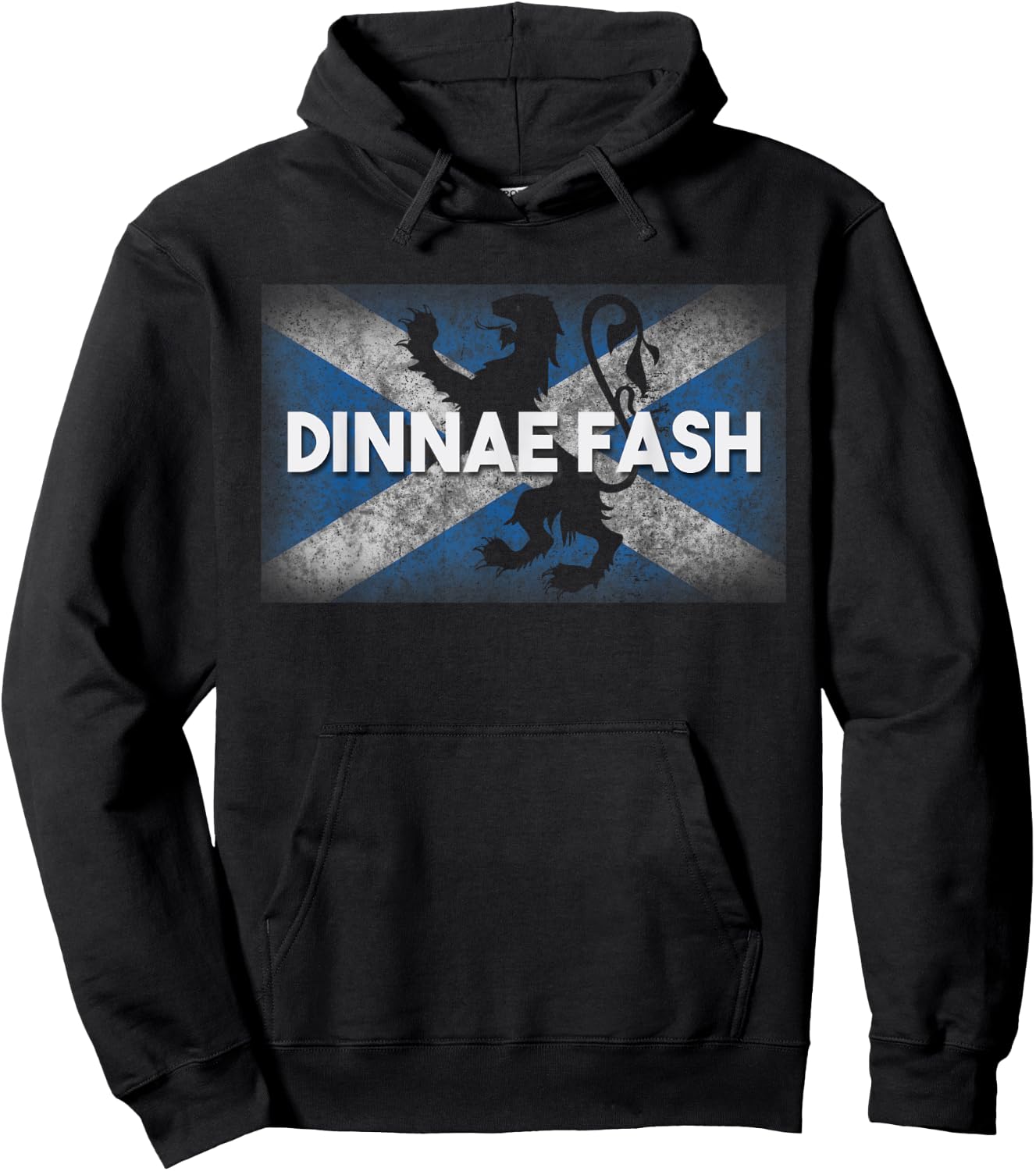 Scottish Flag Scotland Dinnae Fash Phrase Lion Rampant Hoodie - Hoodie | Black