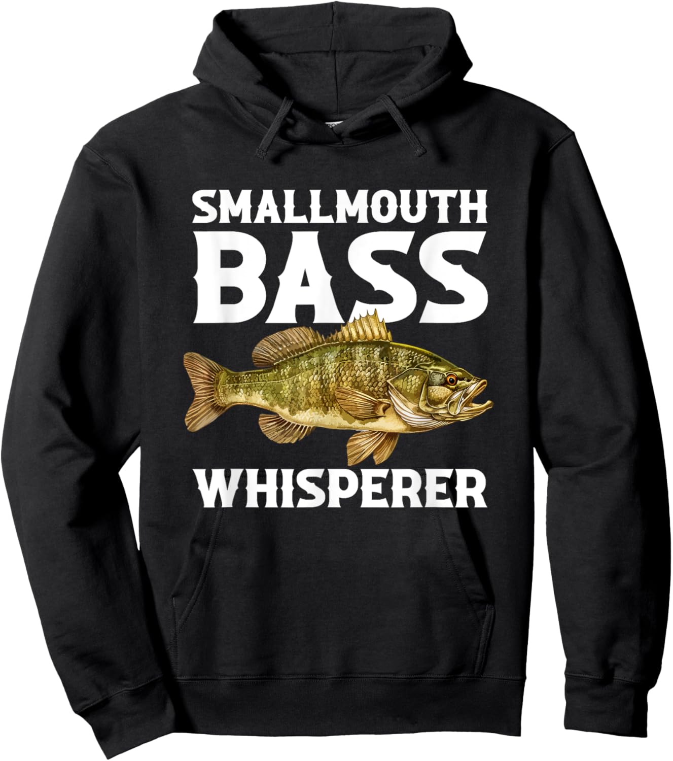 Smallmouth bass Whisperer, smallmouth bass Hoodie - Hoodie | Black