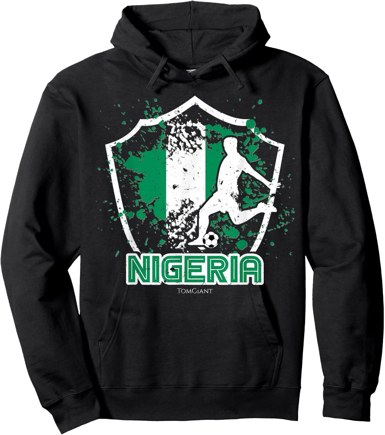 Soccer Football Nigeria Nigerian World National Game Gift Hoodie - Hoodie | Black