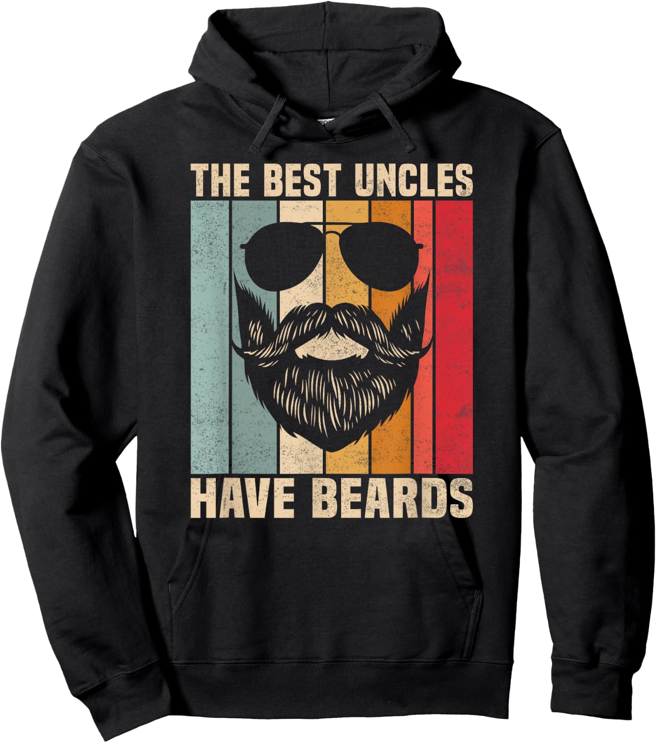 Funny Retro Vintage The Best Uncles Have Beards Lovers Hoodie - Hoodie | Black