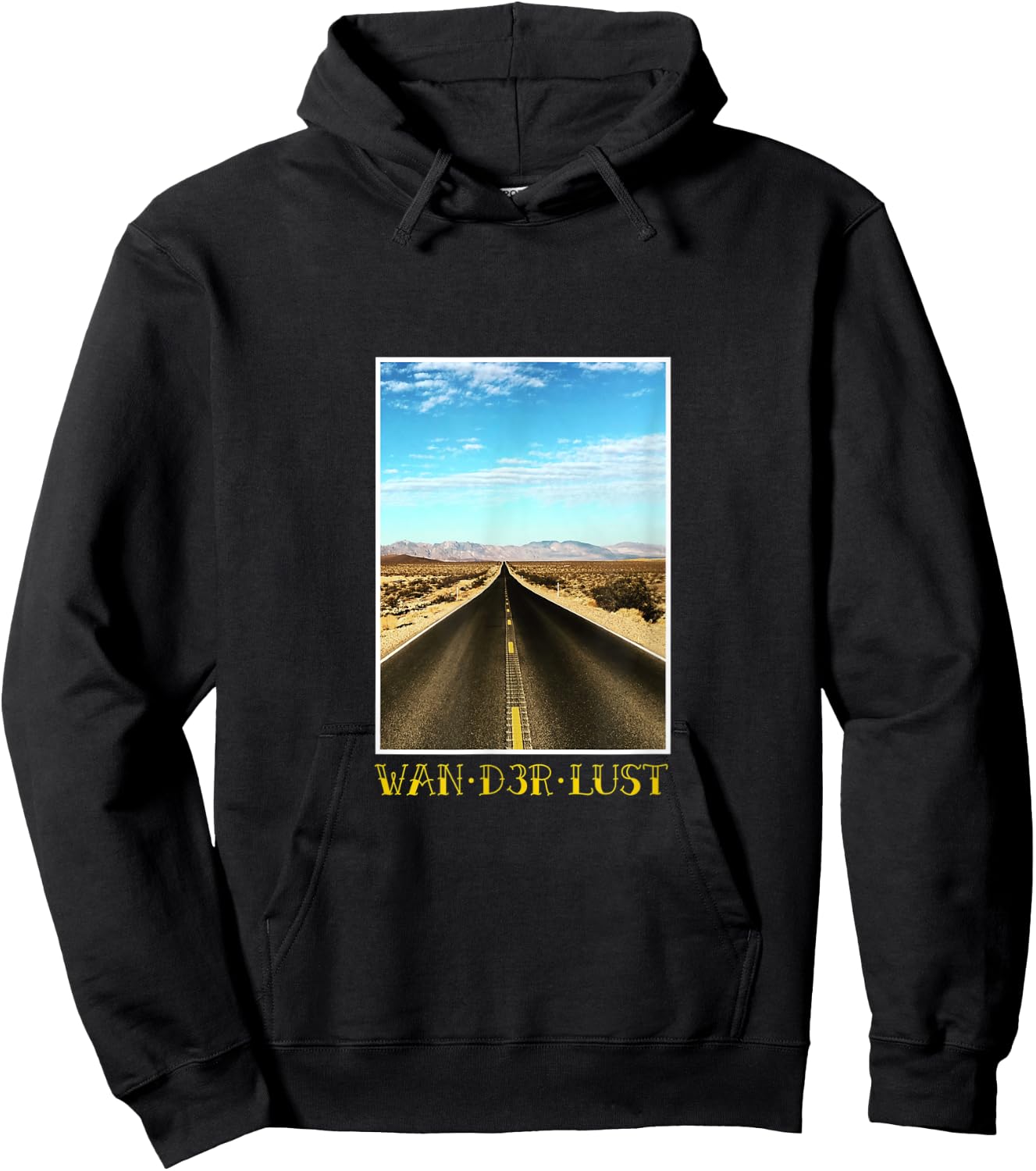 Wanderlust - travel goals custom art wearable Hoodie - Hoodie | Black