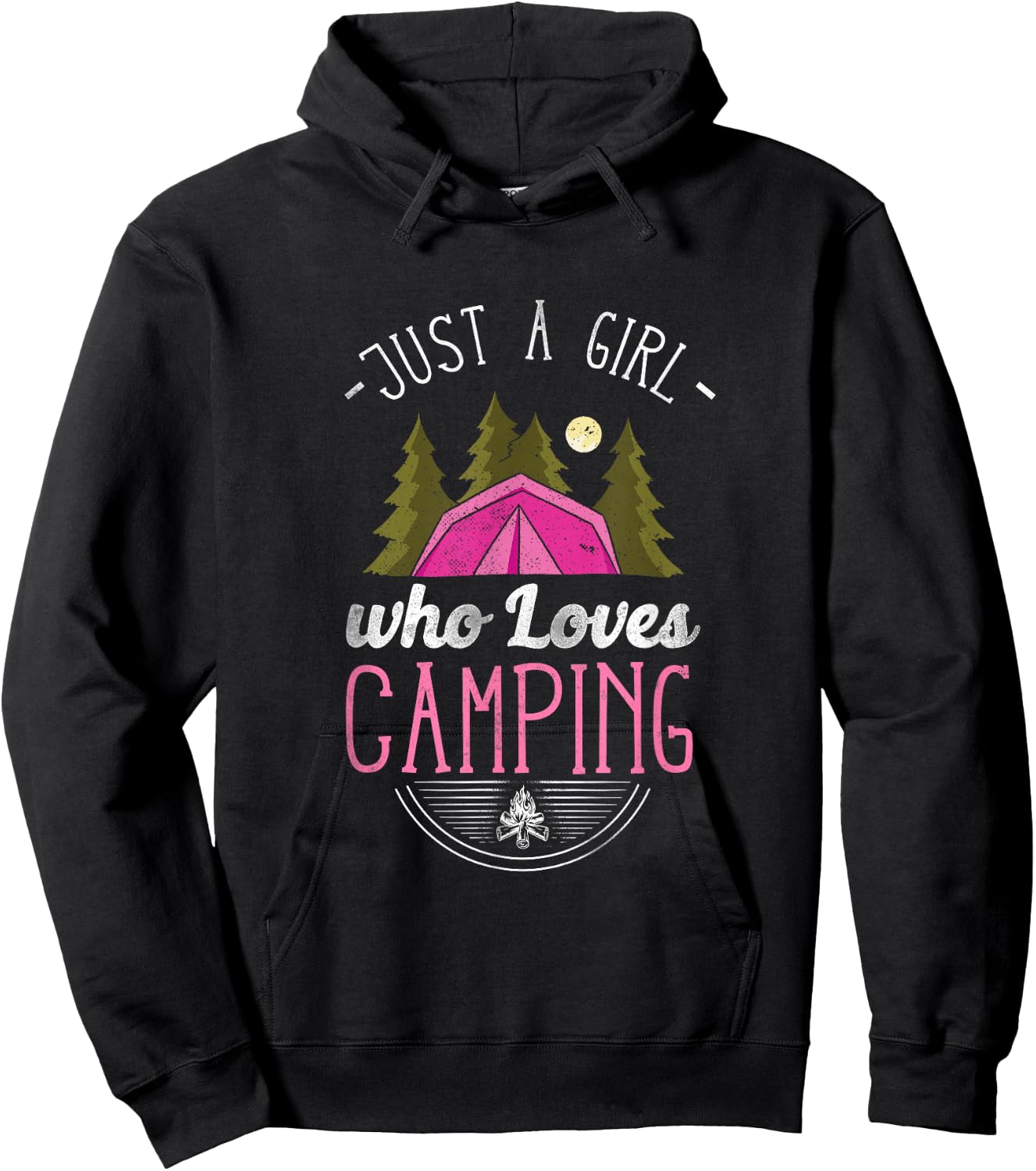 Just A Girl Who Loves Camping Hoodie - Hoodie | Black