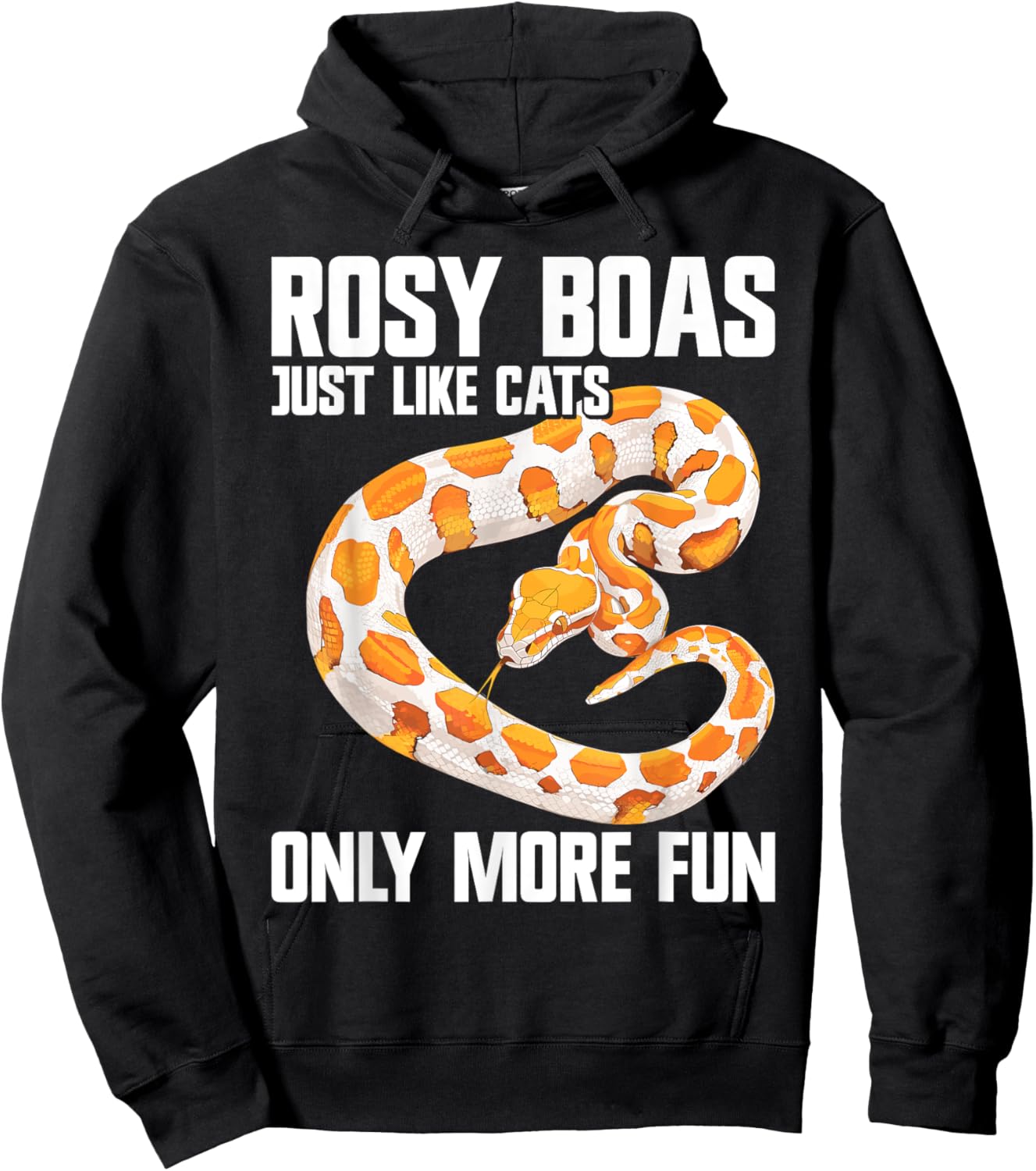 Rosy Boa Snake Accessories Plush Snake Heart Rosy Boa Hoodie - Hoodie | Black