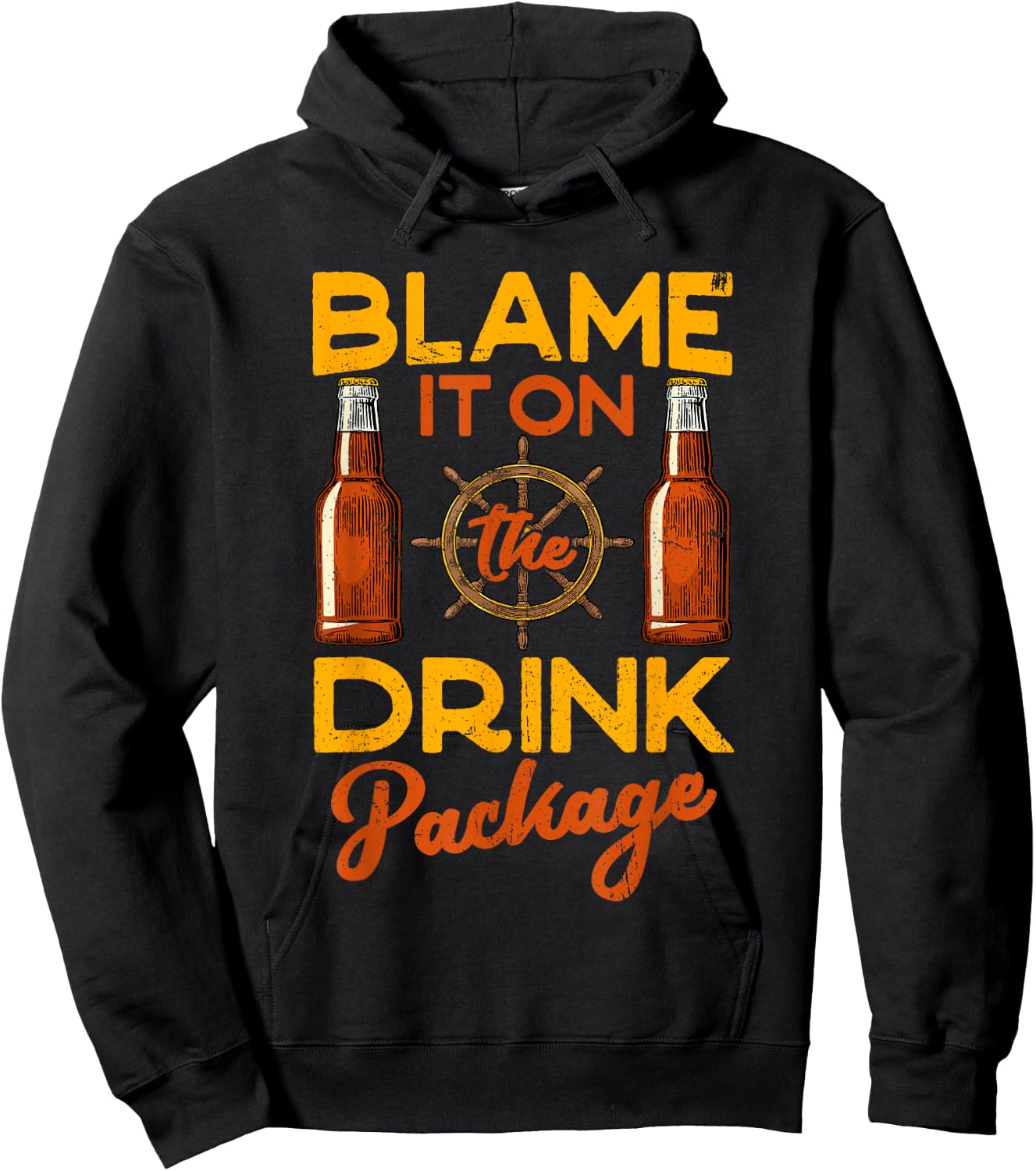 Blame It On The Drink Package Funny Cruise Hoodie - Hoodie | Black