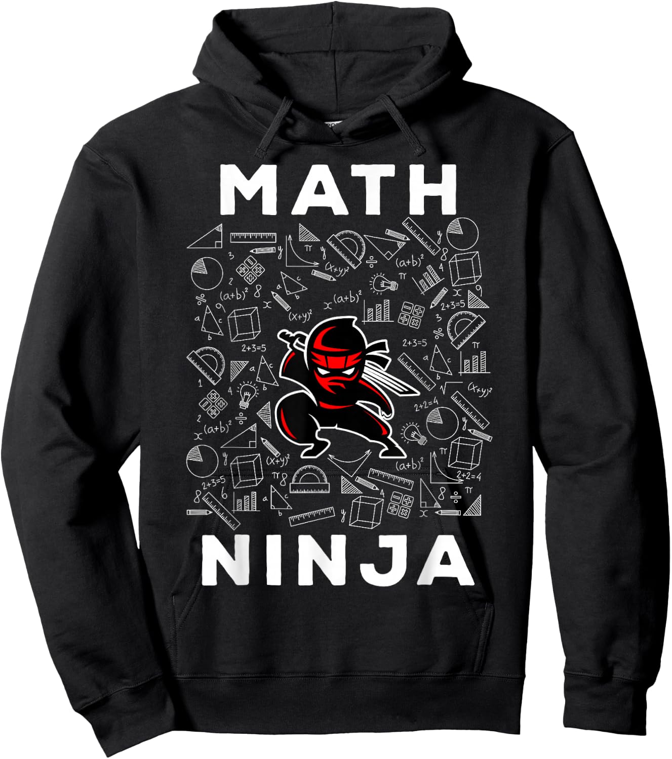 Math Ninja for Kids & Adults Mathematics Geek Gift Hoodie - Hoodie | Black
