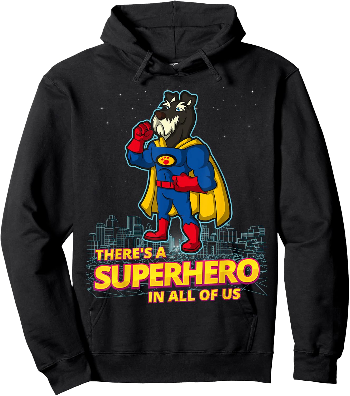 Schnauzer Standard Miniature & Giant-Schnauzer Dog Women Kids Hoodie - Hoodie | Black