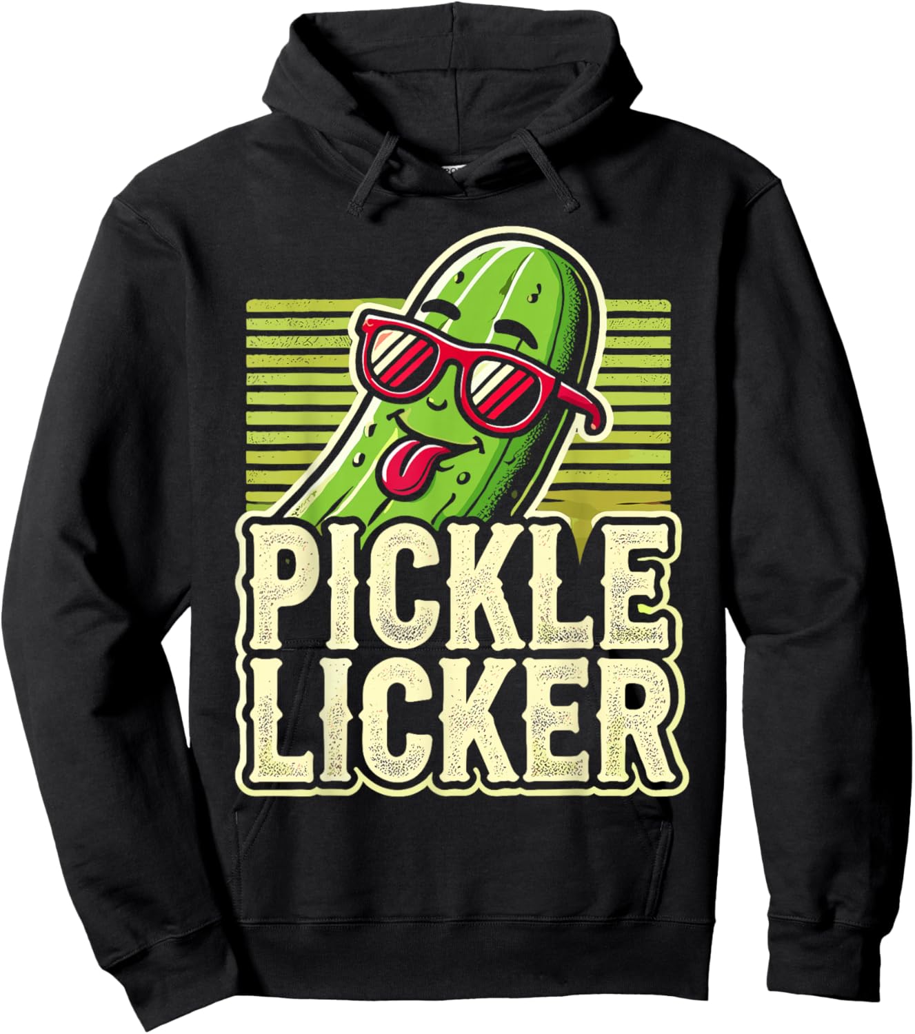 Pickle Licker Humorous Pickle Themed Apparel Hoodie - Hoodie | Black