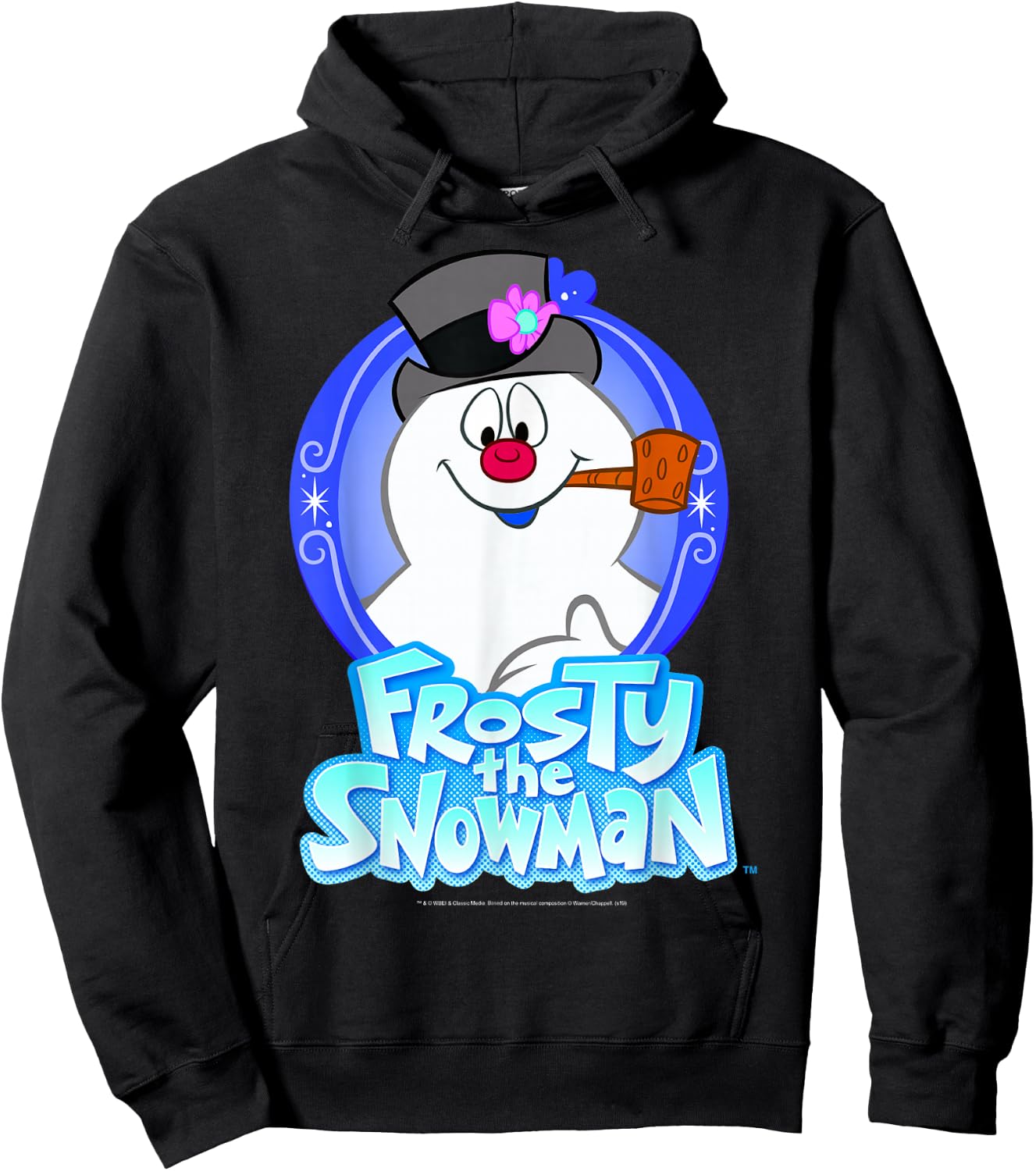 Frosty The Snowman Portrait Logo Hoodie - Hoodie | Black