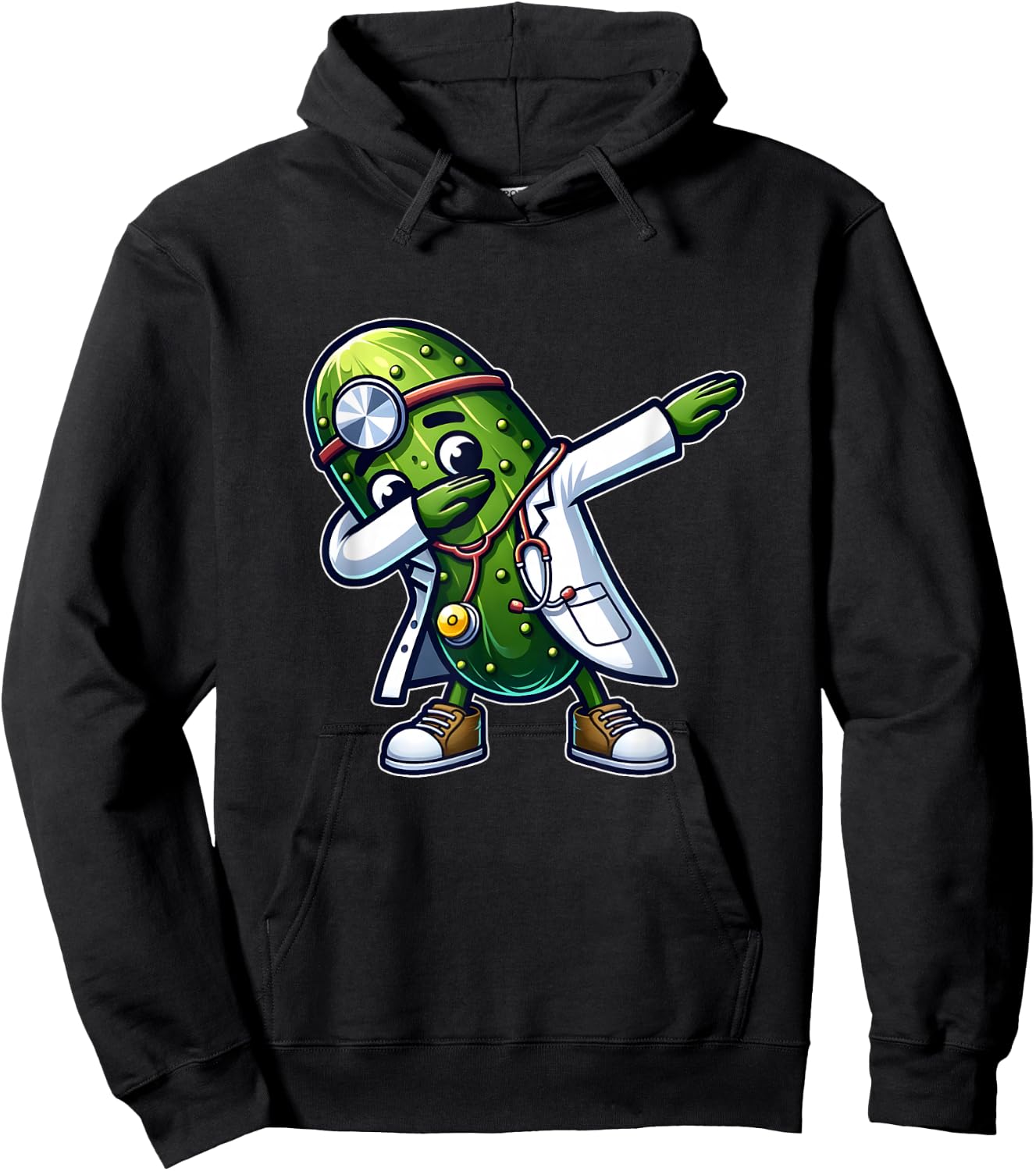 Dabbing Pickle Fun Medical Doctor Hoodie - Hoodie | Black