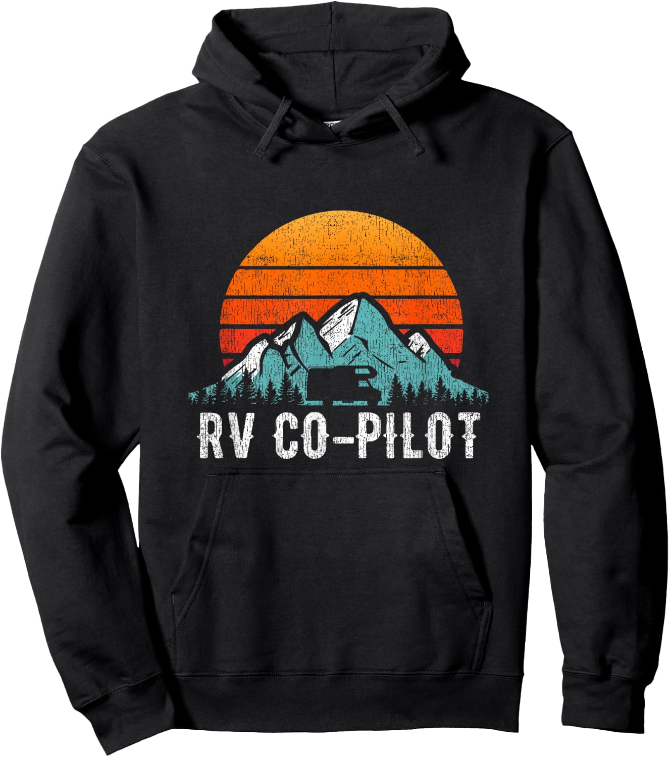 RV Co-Pilot Shirt Motorhome Travel Vacation Gift Hoodie - Hoodie | Black