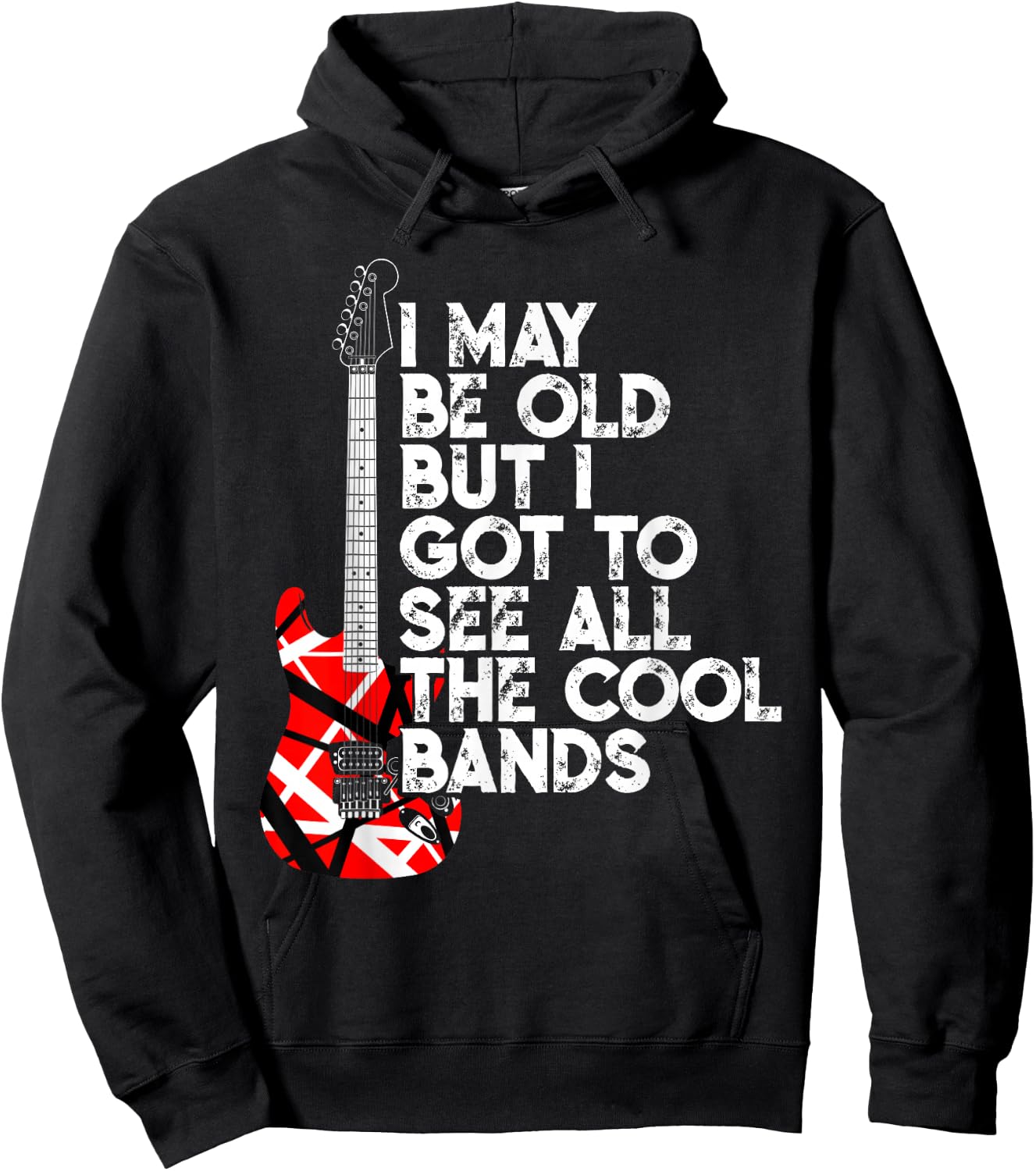 I May Be Old But I Got to See All The Cool Bands 80s Rock Hoodie - Hoodie | Black