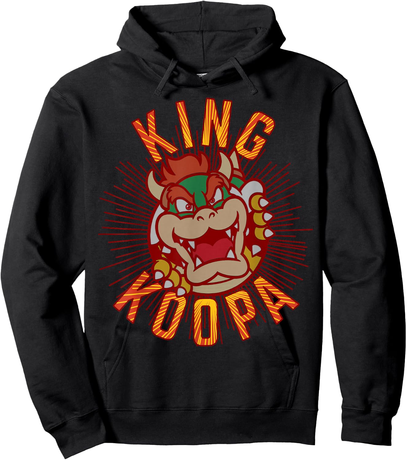 Super Mario King Koopa Bowser Vintage Nintendo Portrait Hoodie - Hoodie | Black