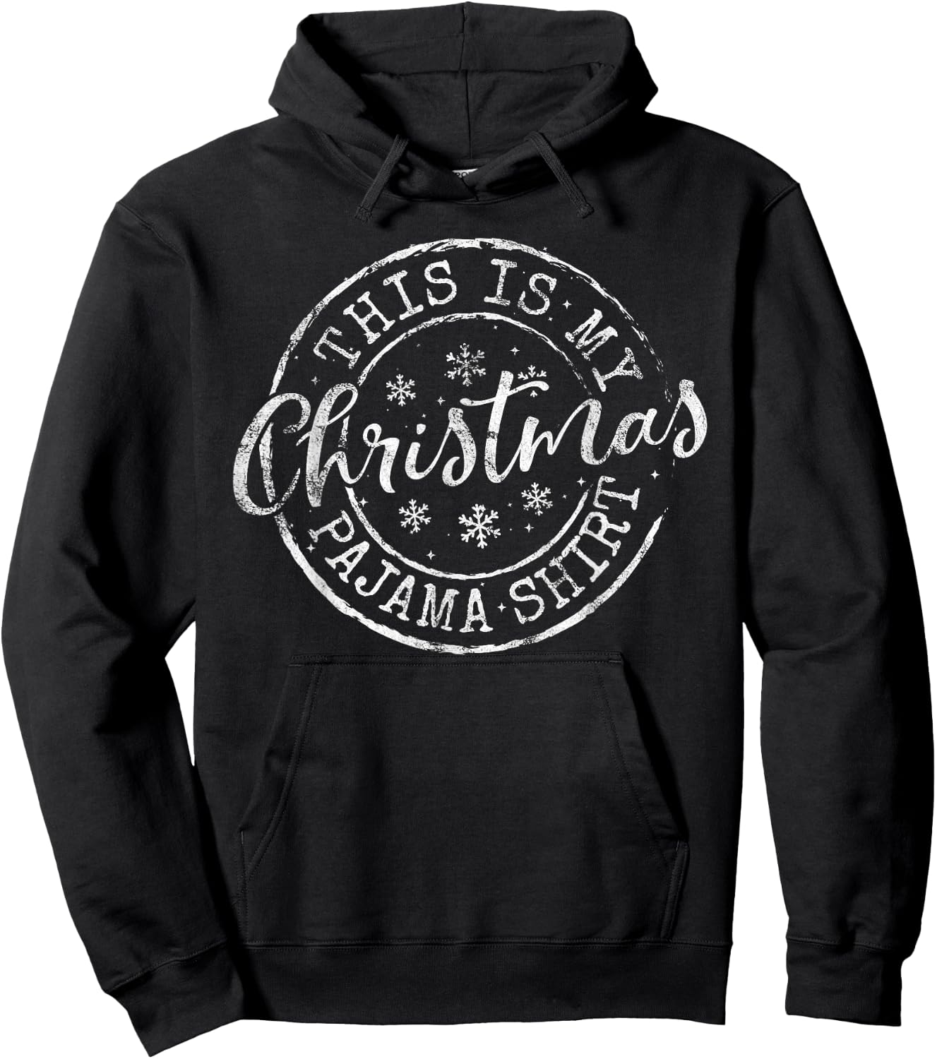 This Is My Christmas Pajama Shirt Funny Xmas Hoodie - Hoodie | Black