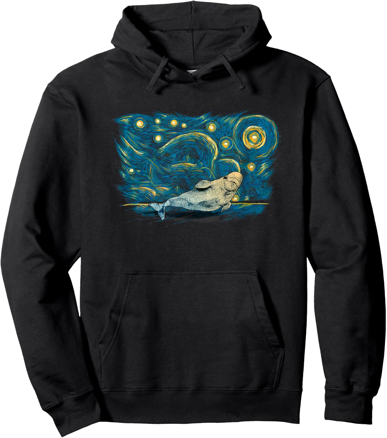 Retro Vintage Style Beluga Whale Hoodie - Hoodie | Black