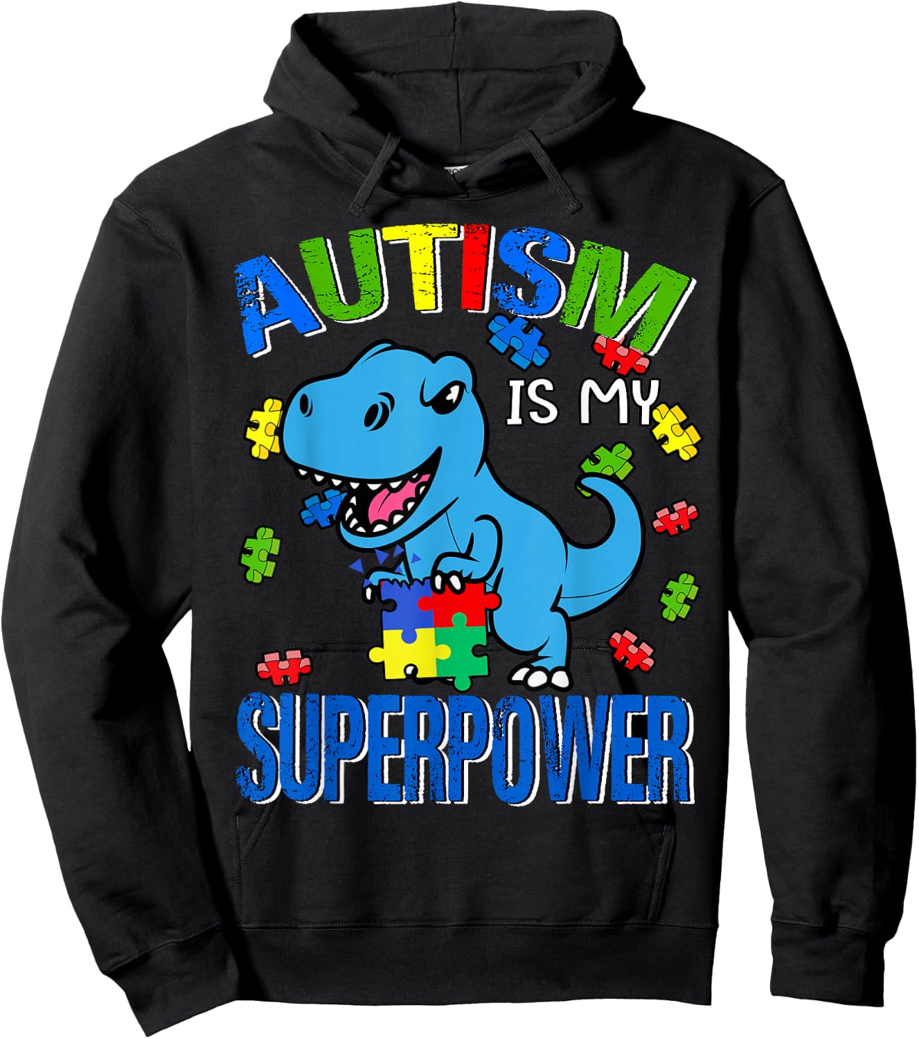 Autism Awareness Is My Superpower Kids Boys Hoodie - Hoodie | Black