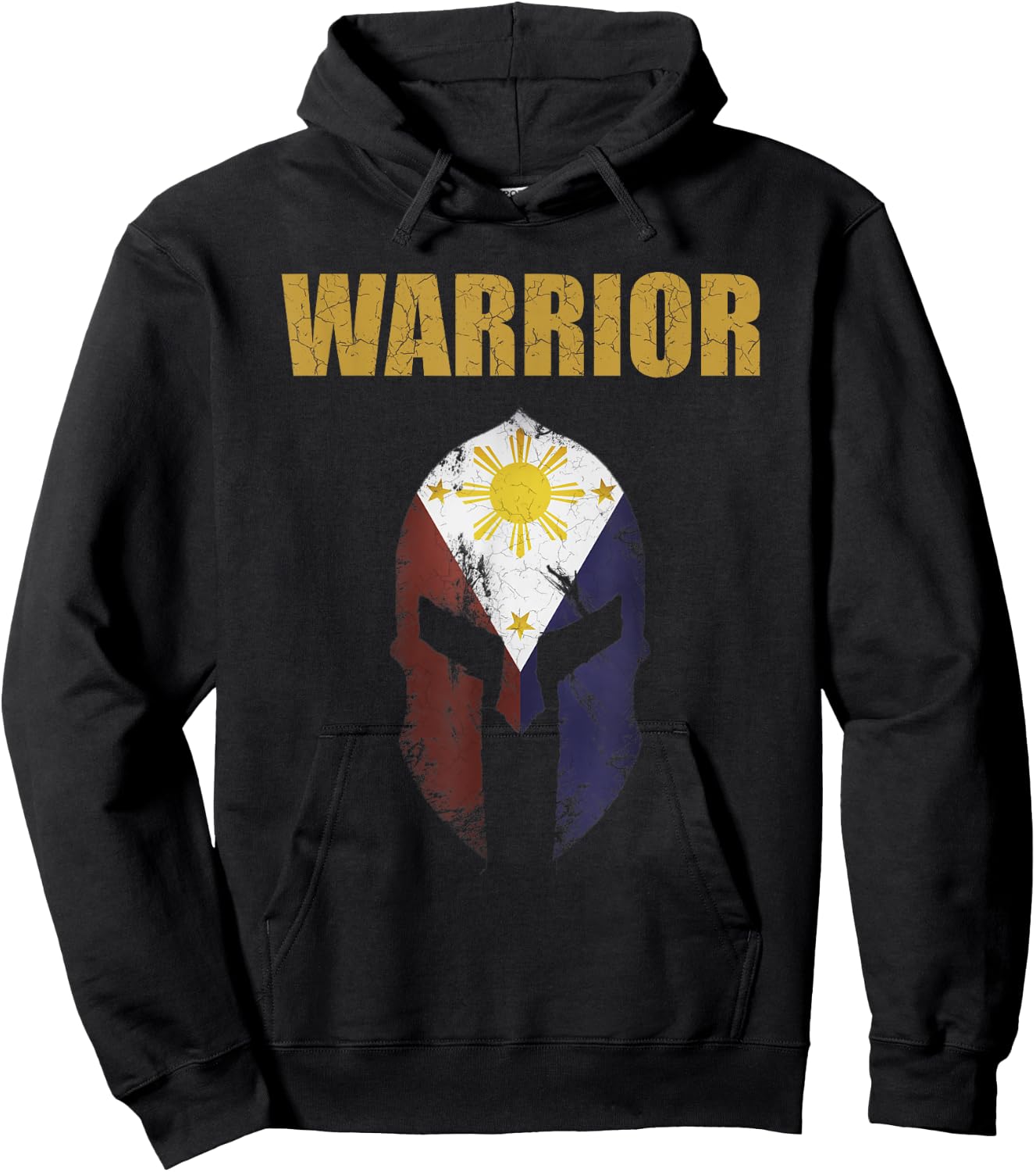 Vintage Motivational Workout Shirt-Filipino Spartan Warrior Hoodie - Hoodie | Black
