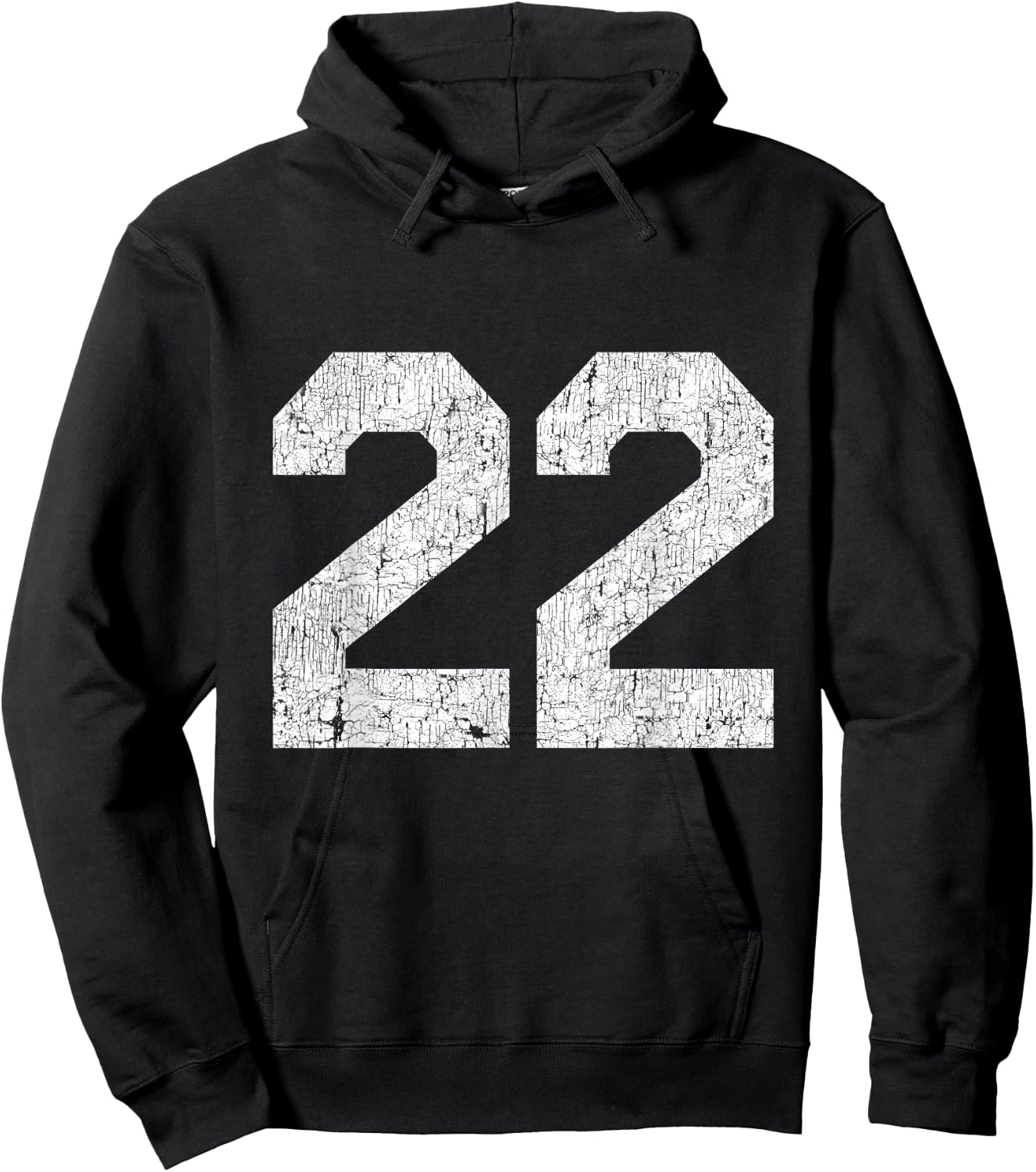 #22 Jersey Uniform Varsity Sports Number, 22nd Birthday Hoodie - Hoodie | Black