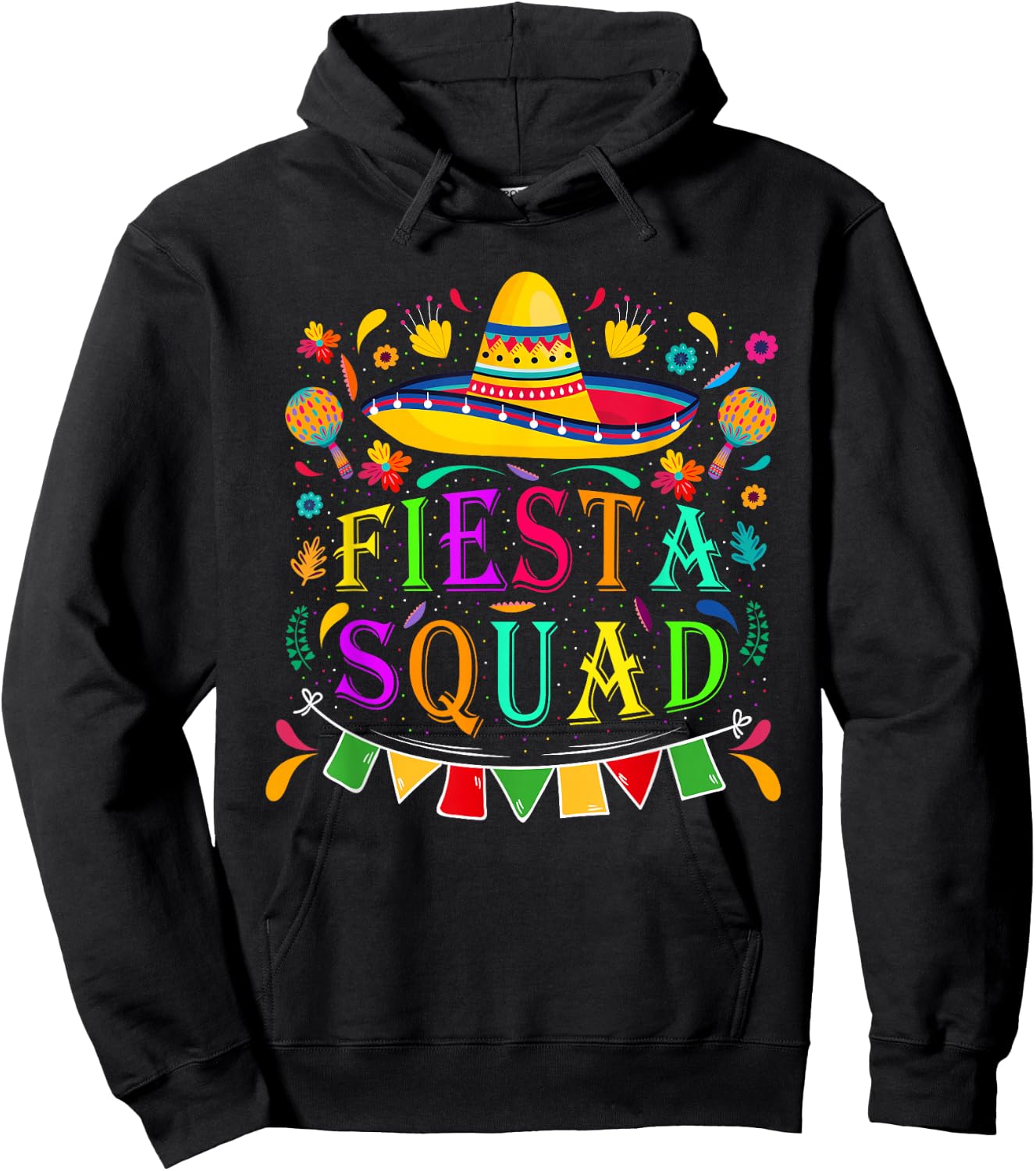 Cinco de Mayo Fiesta Squad Mexican Party Cinco de Mayo Squad Hoodie - Hoodie | Black