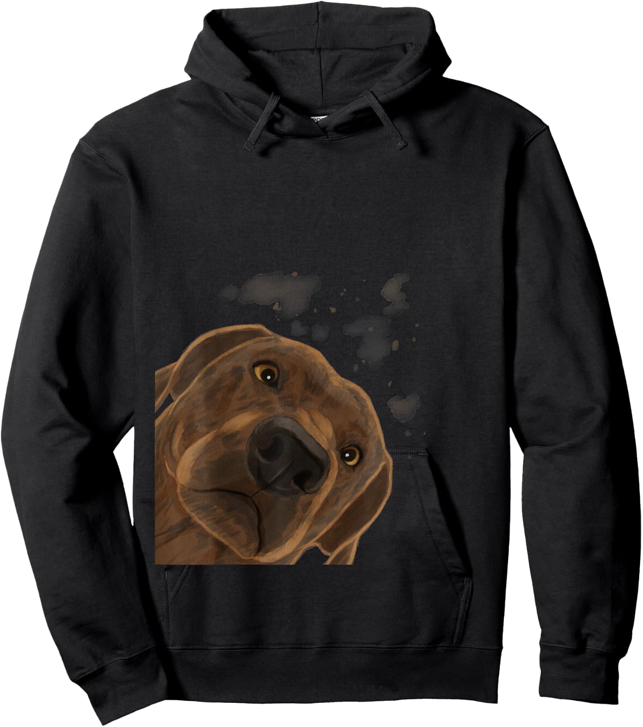 Plott Hound Geschenke Funny Curious Dog - Women's Black Cartoon Dog Pattern Casual Humorous Modern - Small Hoodie - Hoodie | Black