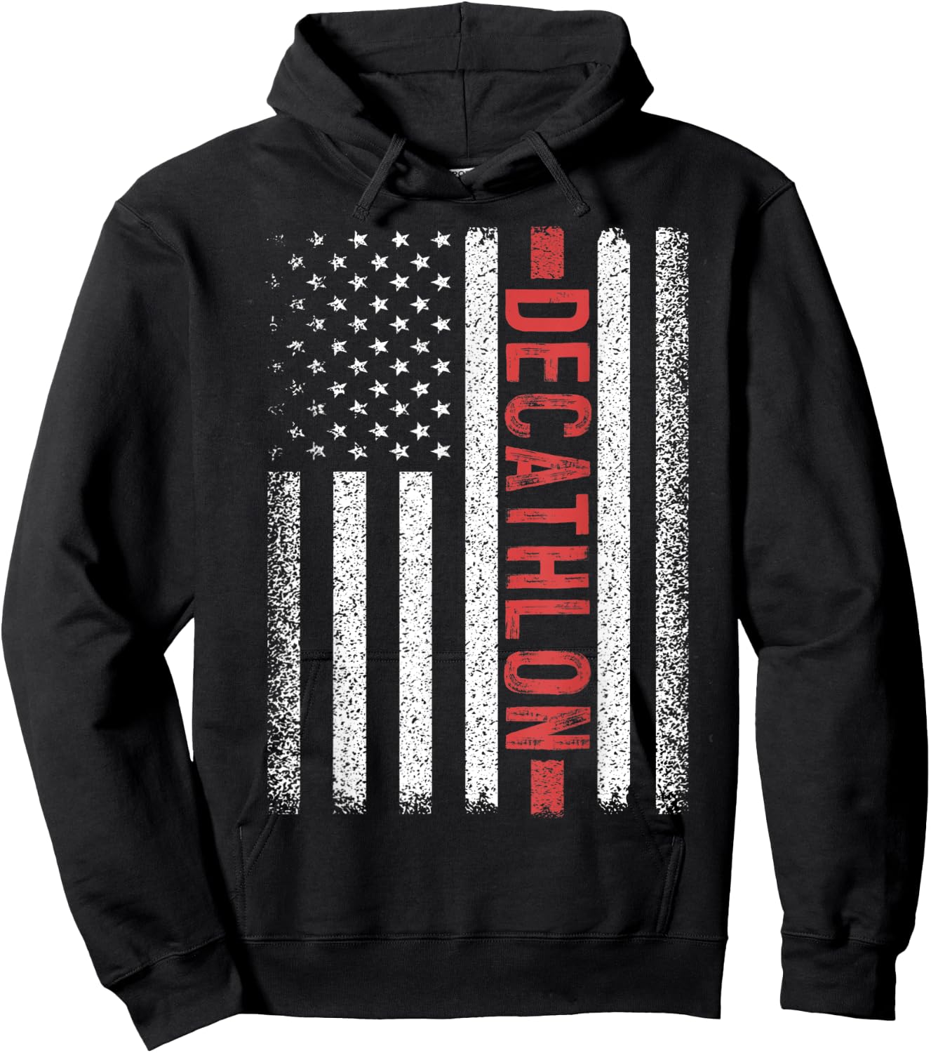 Decathlon American Flag 4th of July Cool Player Novelty Men Hoodie - Hoodie | Black