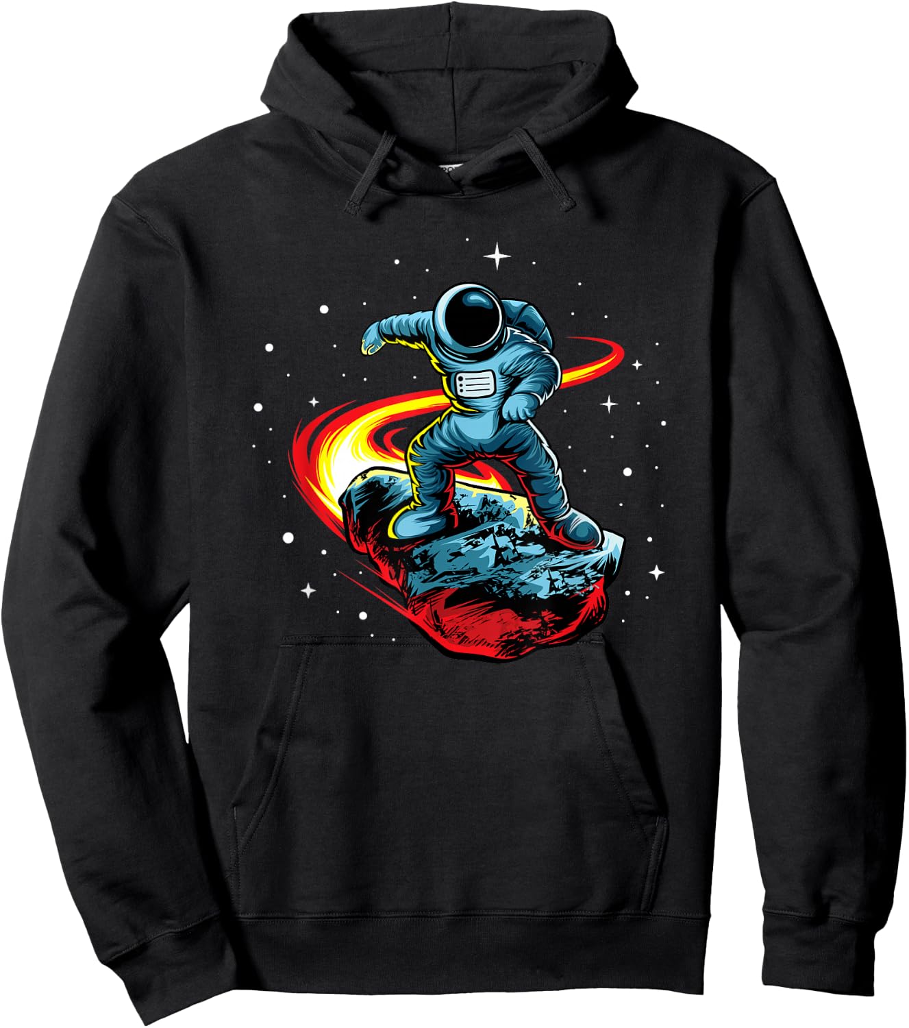 Astronaut Shirt Skating In Space Astronauts Comet Riding Hoodie - Hoodie | Black