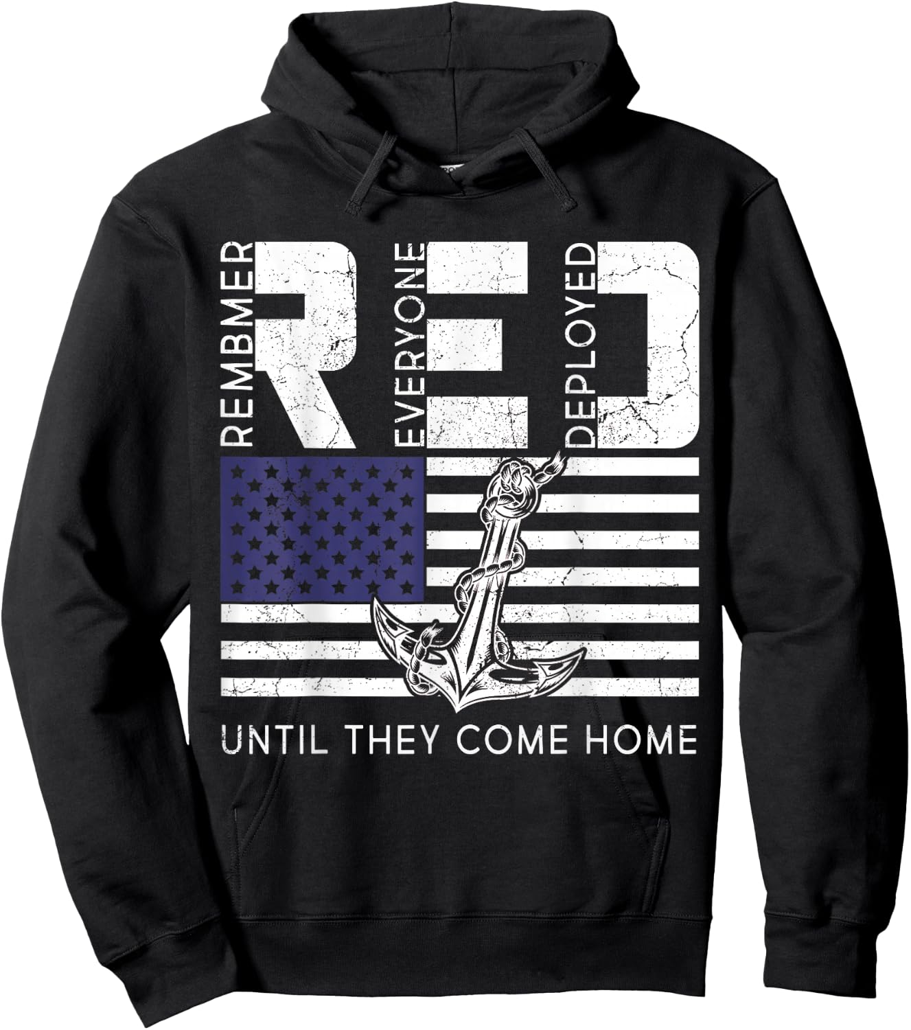 Remember Everyone Deployed Red Friday Soldier Military Hoodie - Hoodie | Black