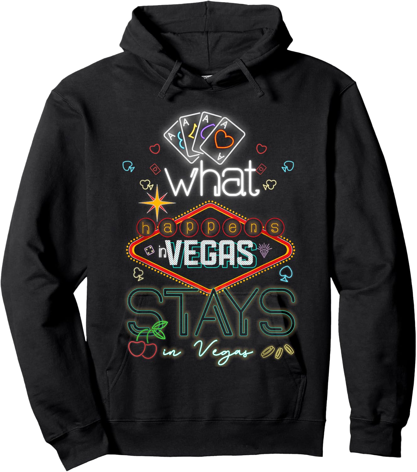 What Happens in Vegas Stays in Vegas Gambling Casino Hoodie - Hoodie | Black