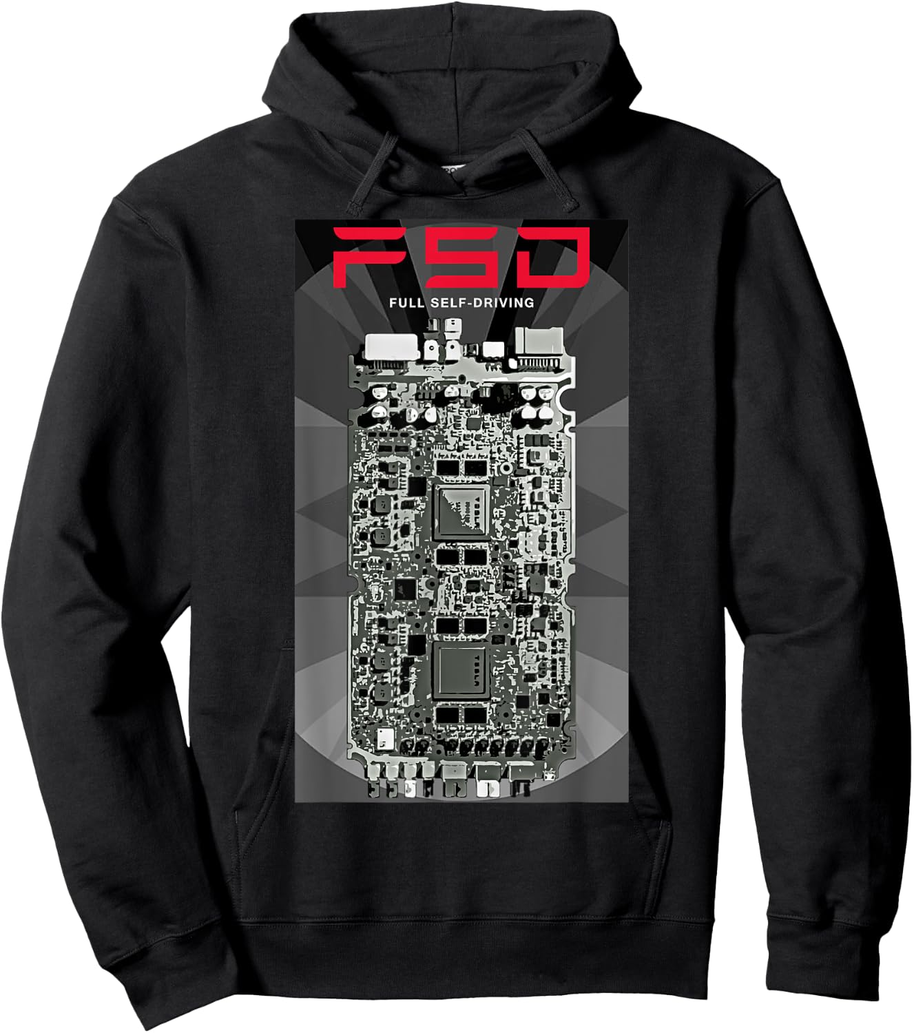 Full Self-Driving FSD - Autonomous Autopilot Hardware Chip Hoodie - Hoodie | Black
