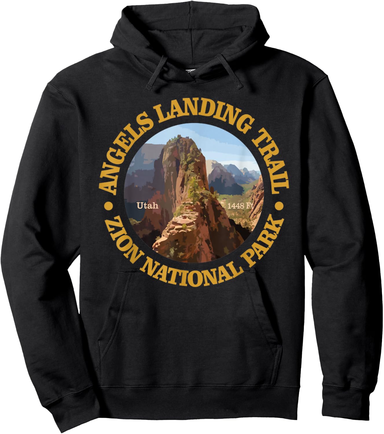 Angels Landing Trail Funny Zion National Park Utah Adventure Hoodie - Hoodie | Black