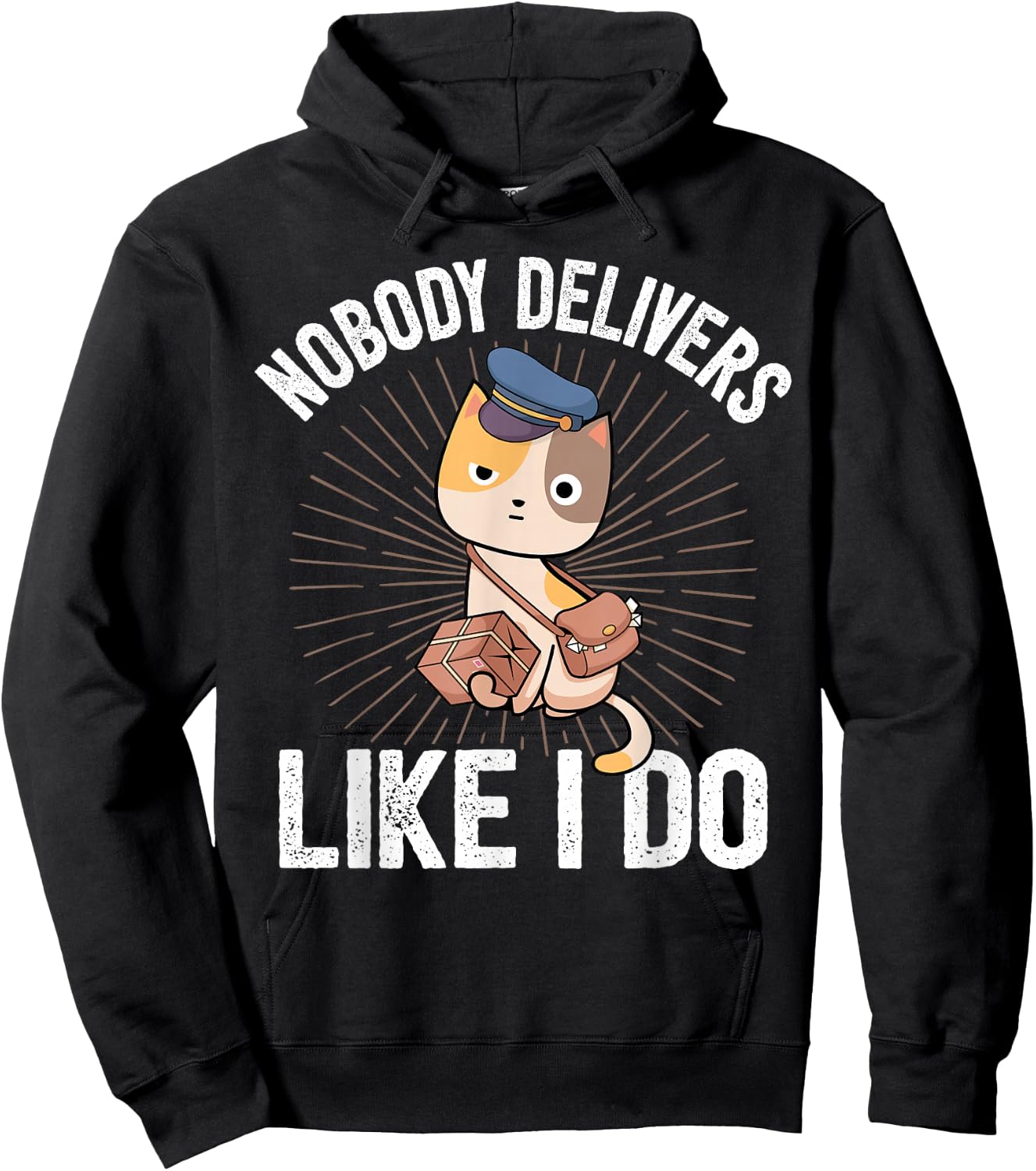 Letter Carrier Gifts & Postal Service Postman Mailman Mail Package Deliver Funny Cat I Deliverer Black Small Hoodie - Hoodie | Black