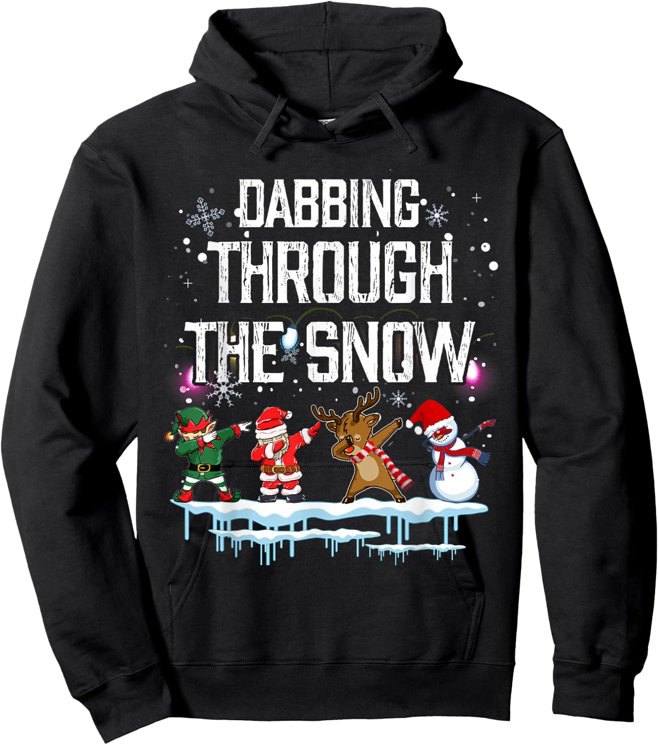 Santa Dabbing Through the Snow Hoodie - Hoodie | Black