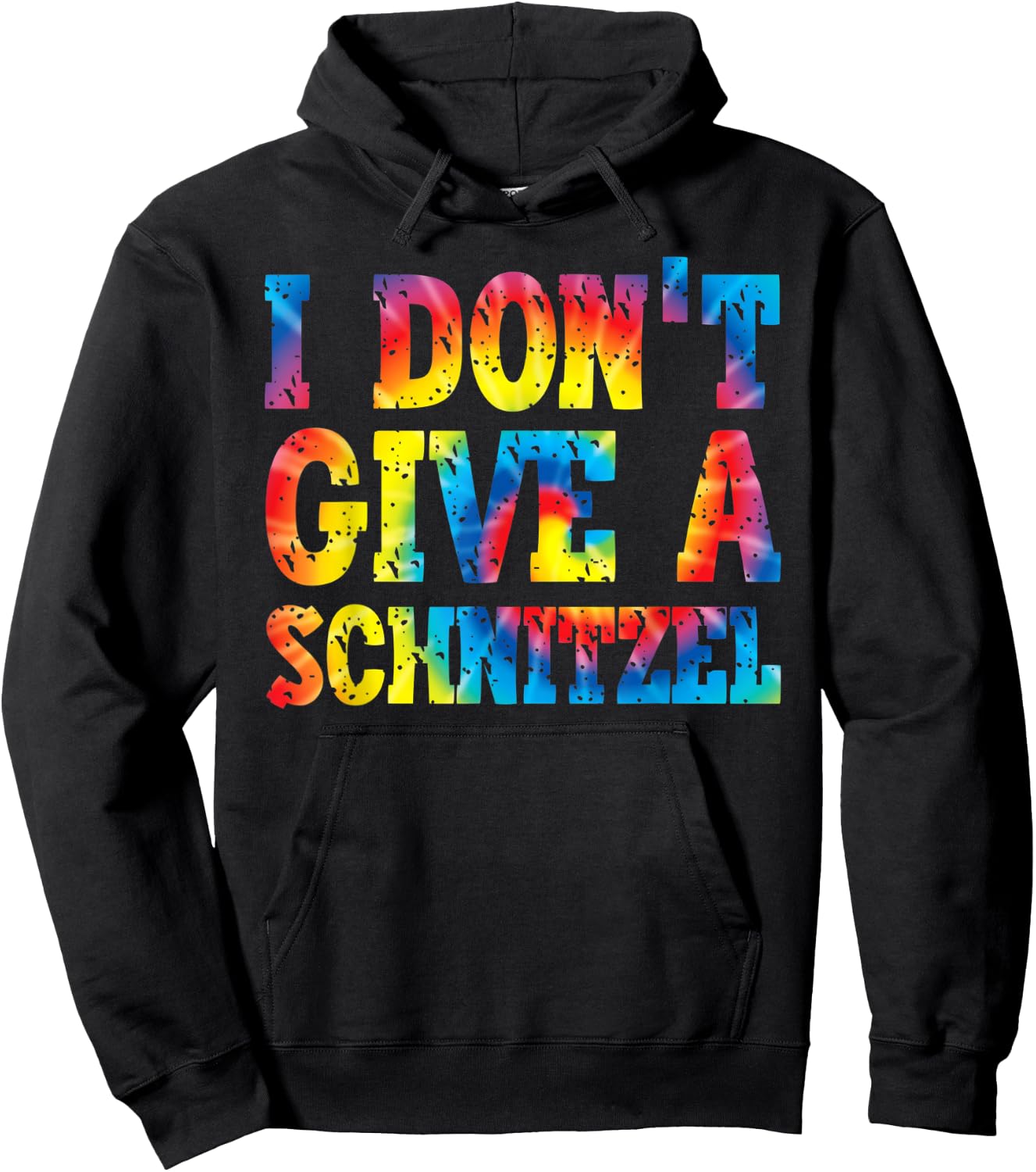 I Don't Give A Schnitzel | Oktoberfest German Tie Dye Hoodie - Hoodie | Black