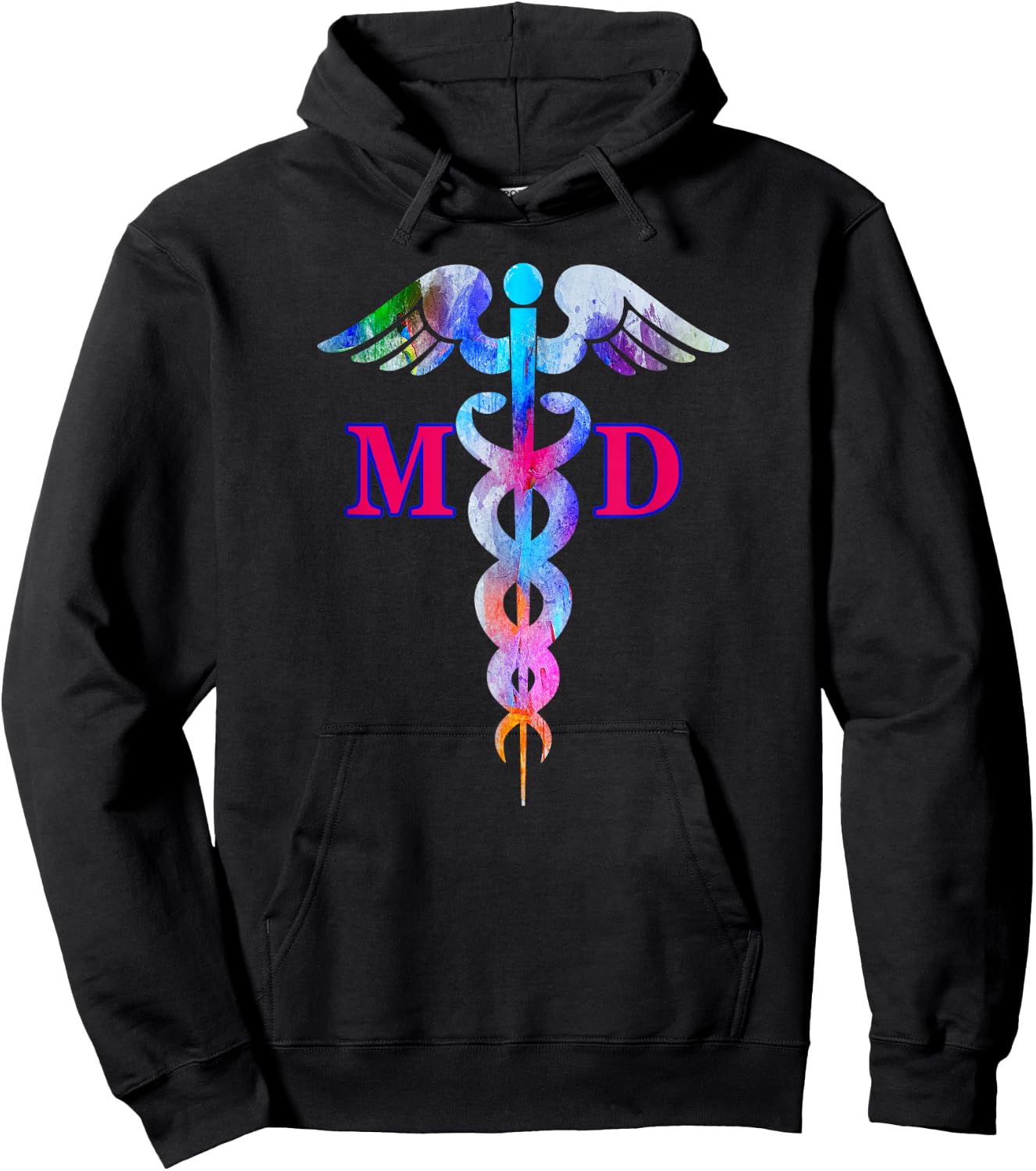 Medical Doctor MD Caduceus Symbol Medical Career Profession Hoodie - Hoodie | Black