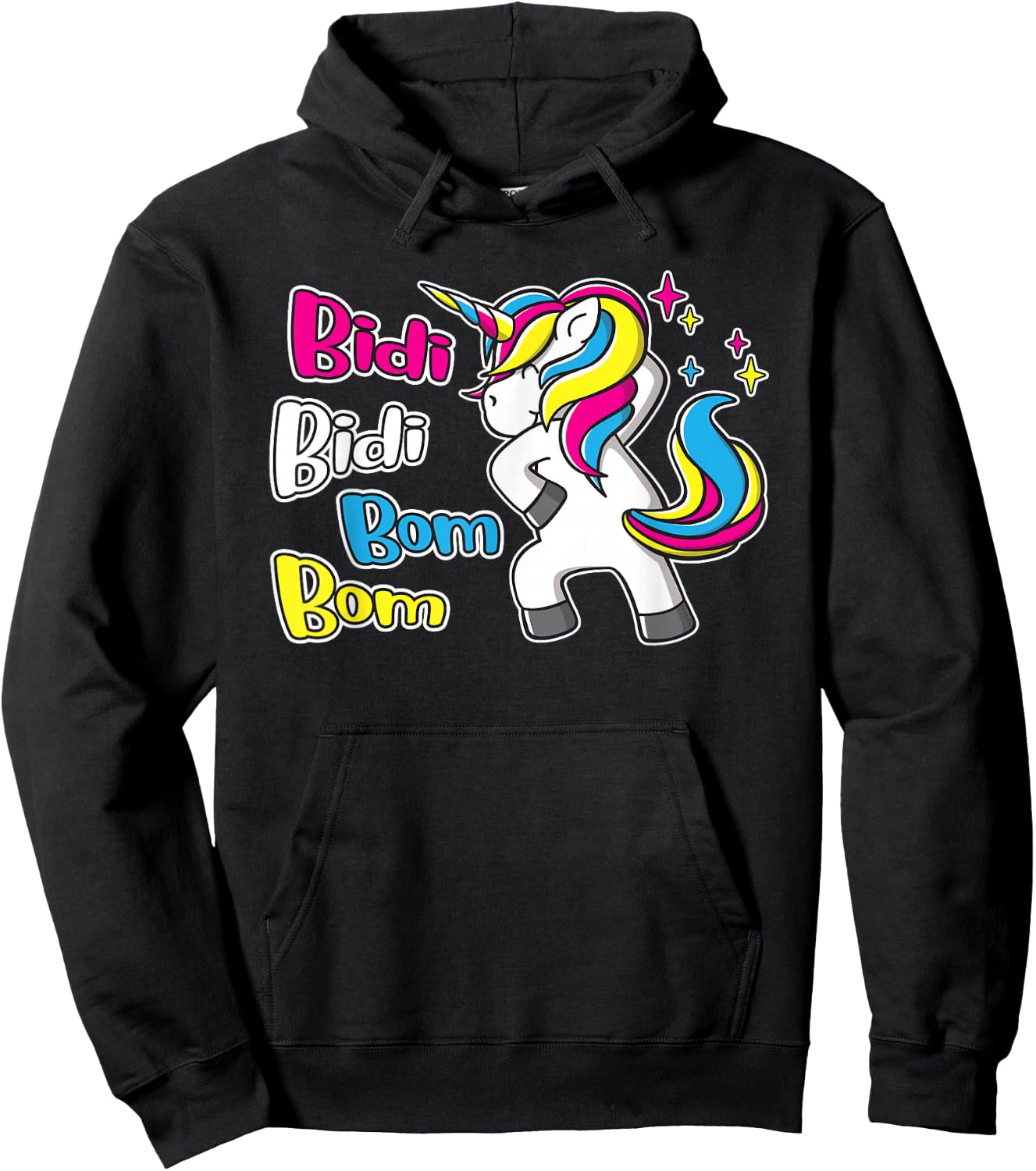Bidi Bidi Bom Bom Dancing Rainbow Unicorn Latina Cumbia Hoodie - Hoodie | Black